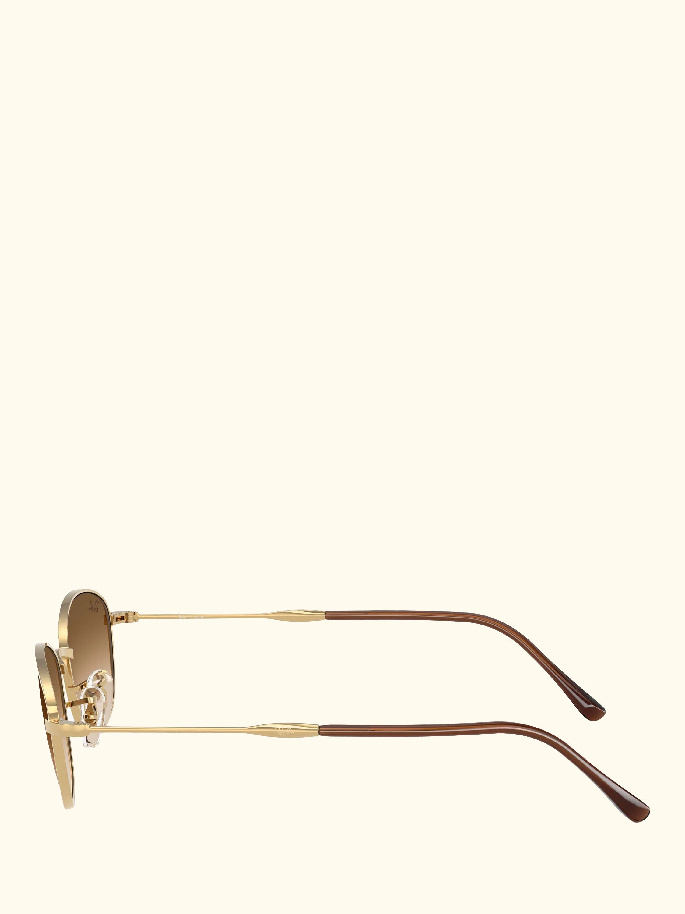 RB3749 Women's Irregular Sunglasses, Gold/Brown
