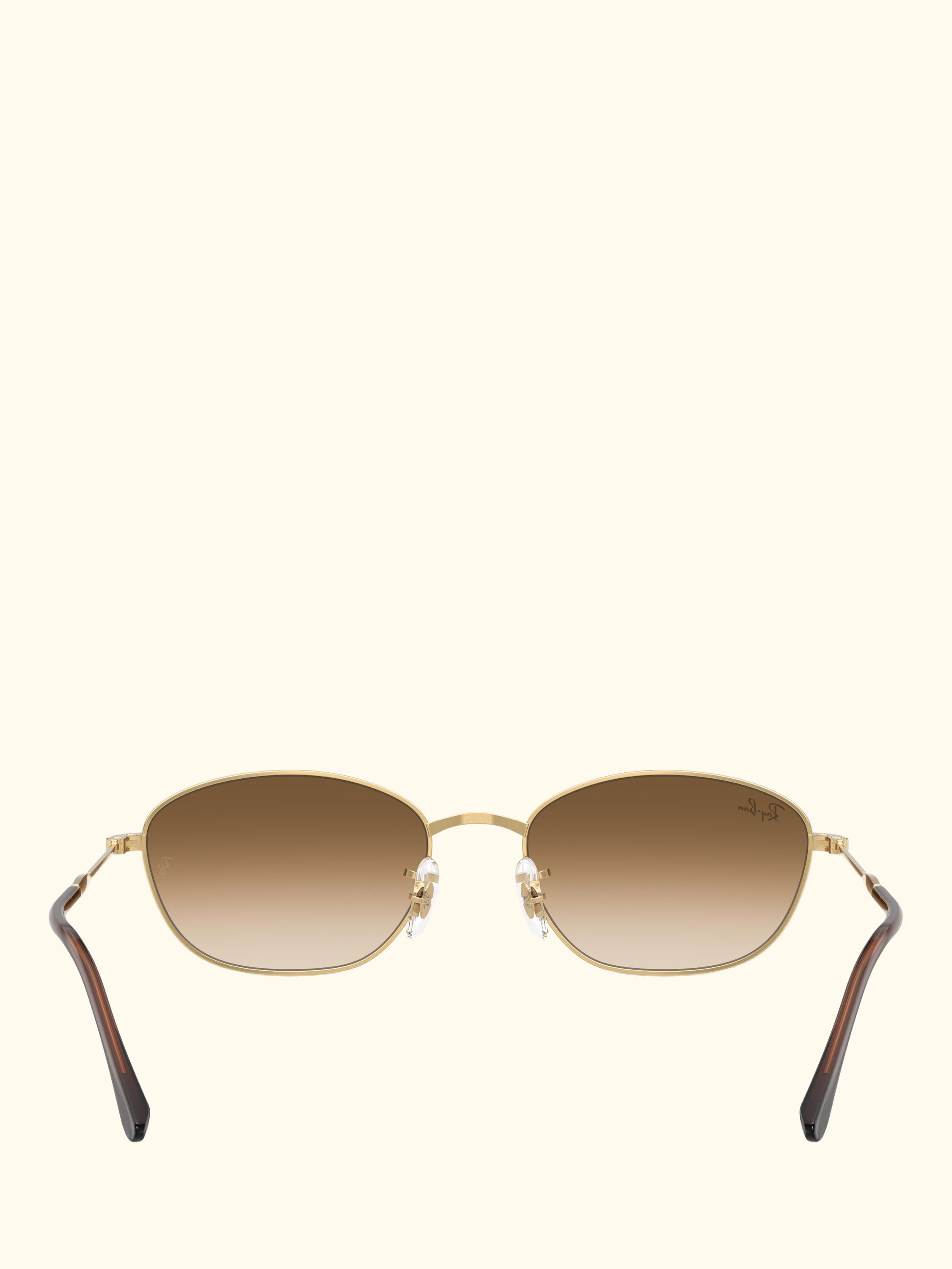 RB3749 Women's Irregular Sunglasses, Gold/Brown