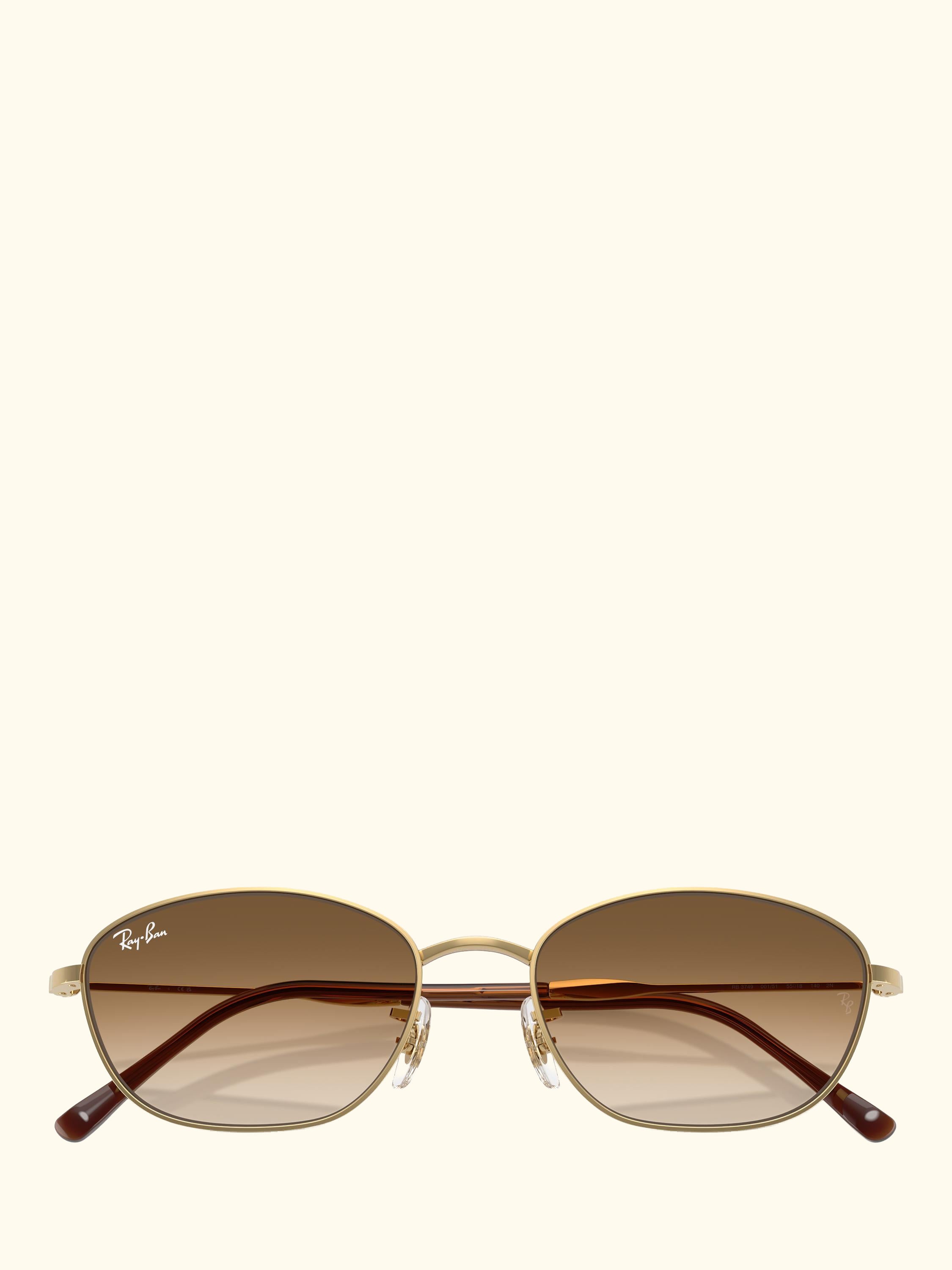 RB3749 Women's Irregular Sunglasses, Gold/Brown
