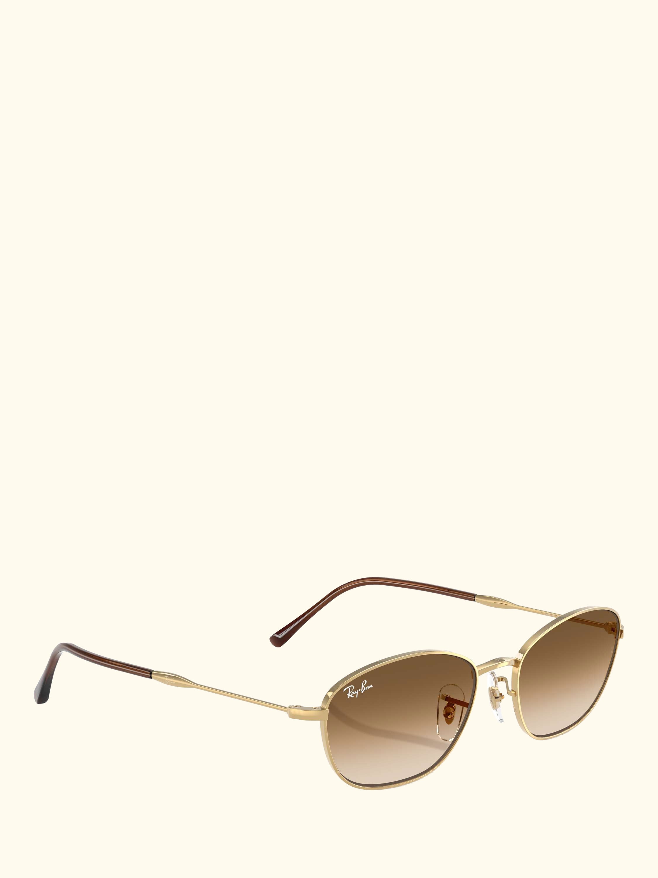 RB3749 Women's Irregular Sunglasses, Gold/Brown