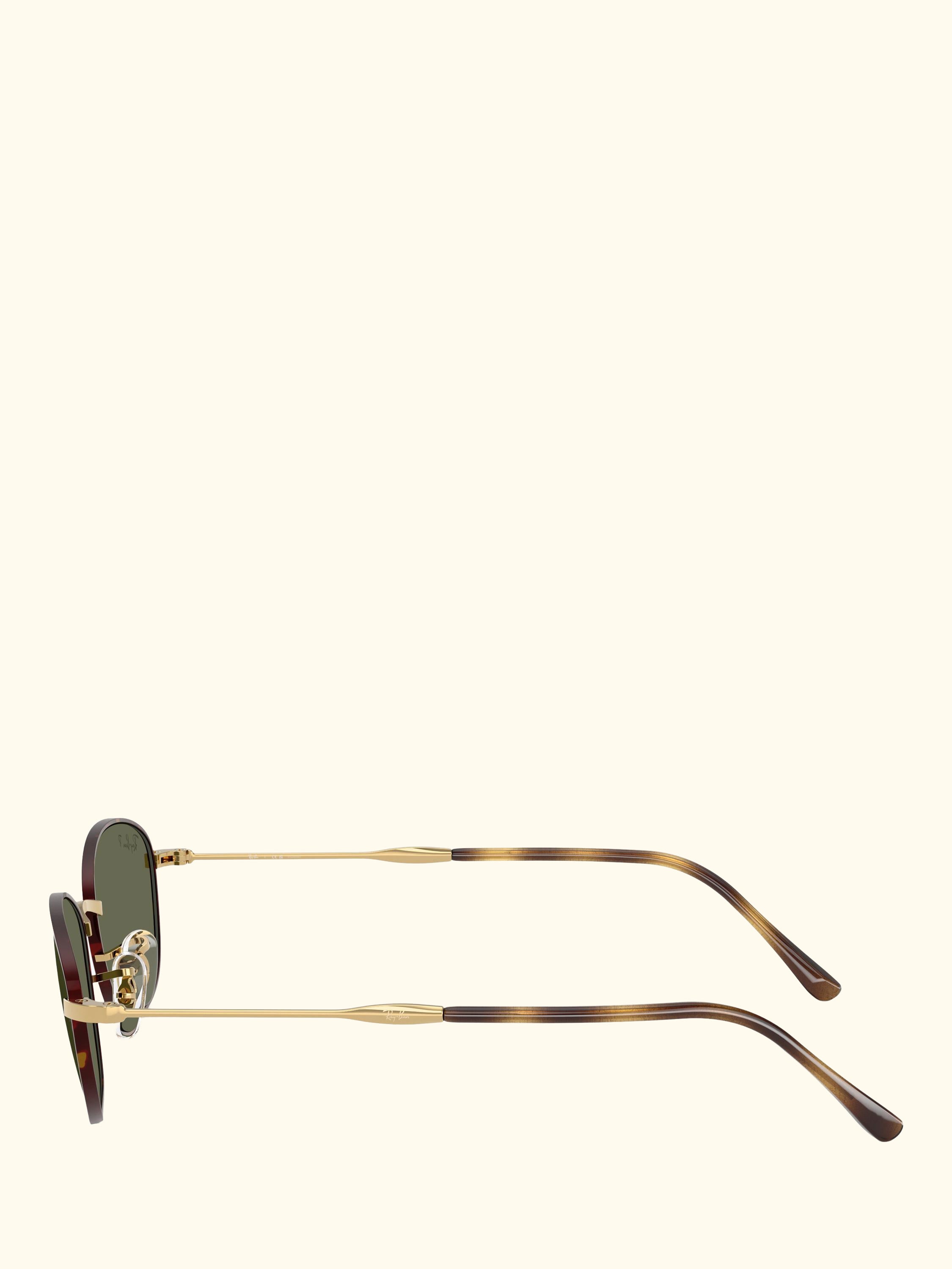 RB3749 Women's Polarised Irregular Sunglasses, Havana Gold/Green