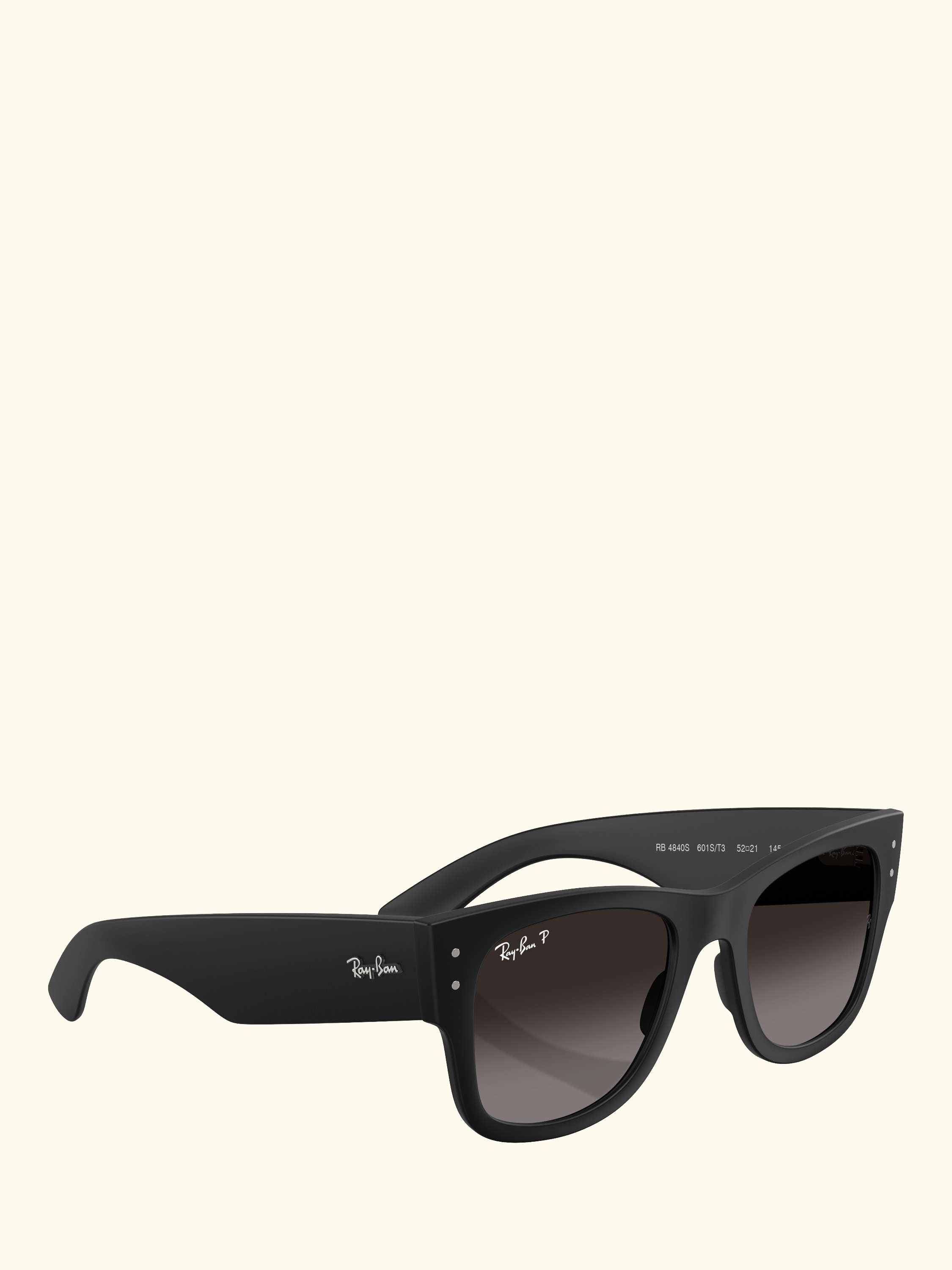 RB4840S Polarised Square Sunglasses, Black/Black Gradient