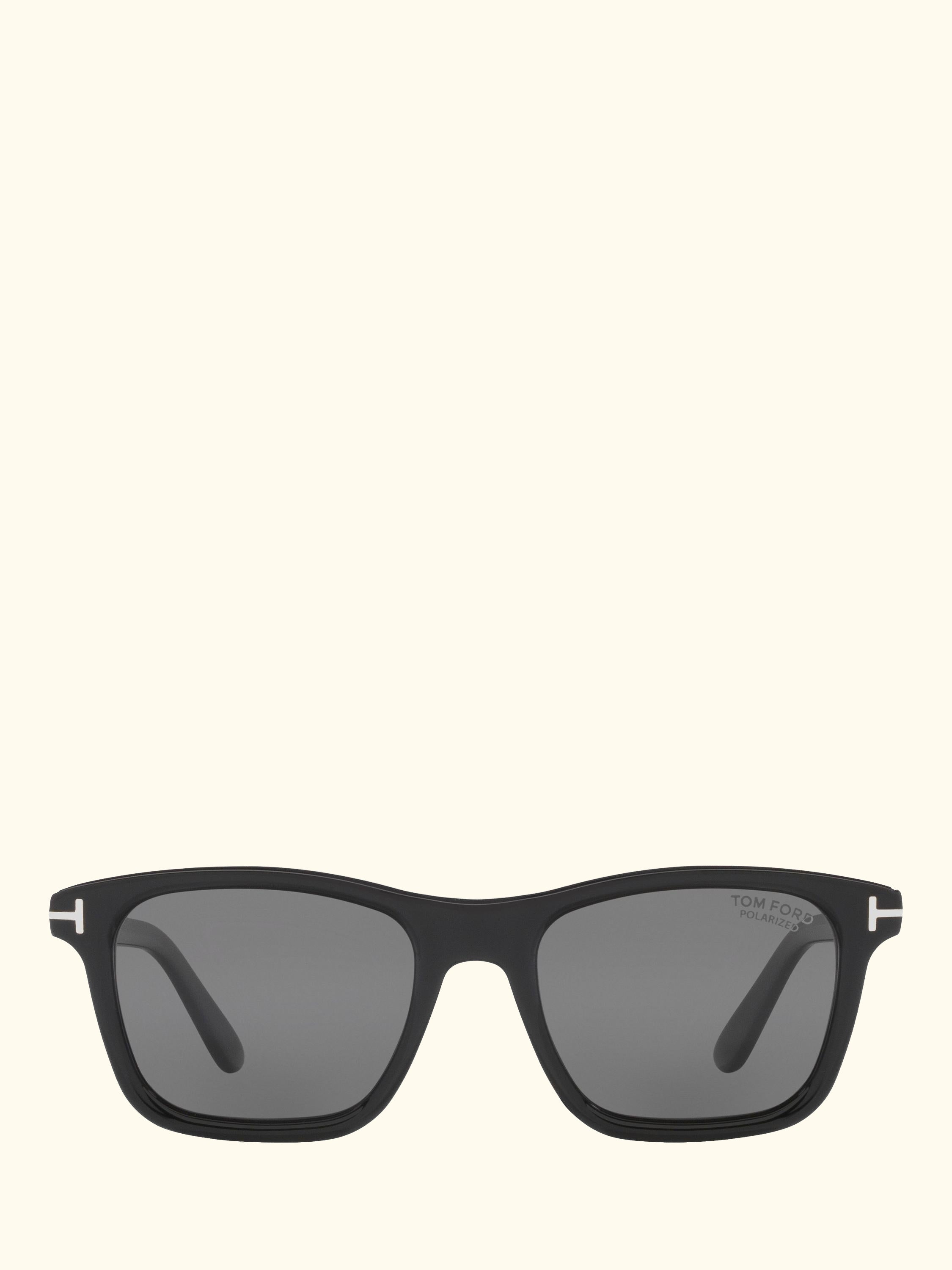 TR001977 Men's Square Sunglasses, Black/Grey