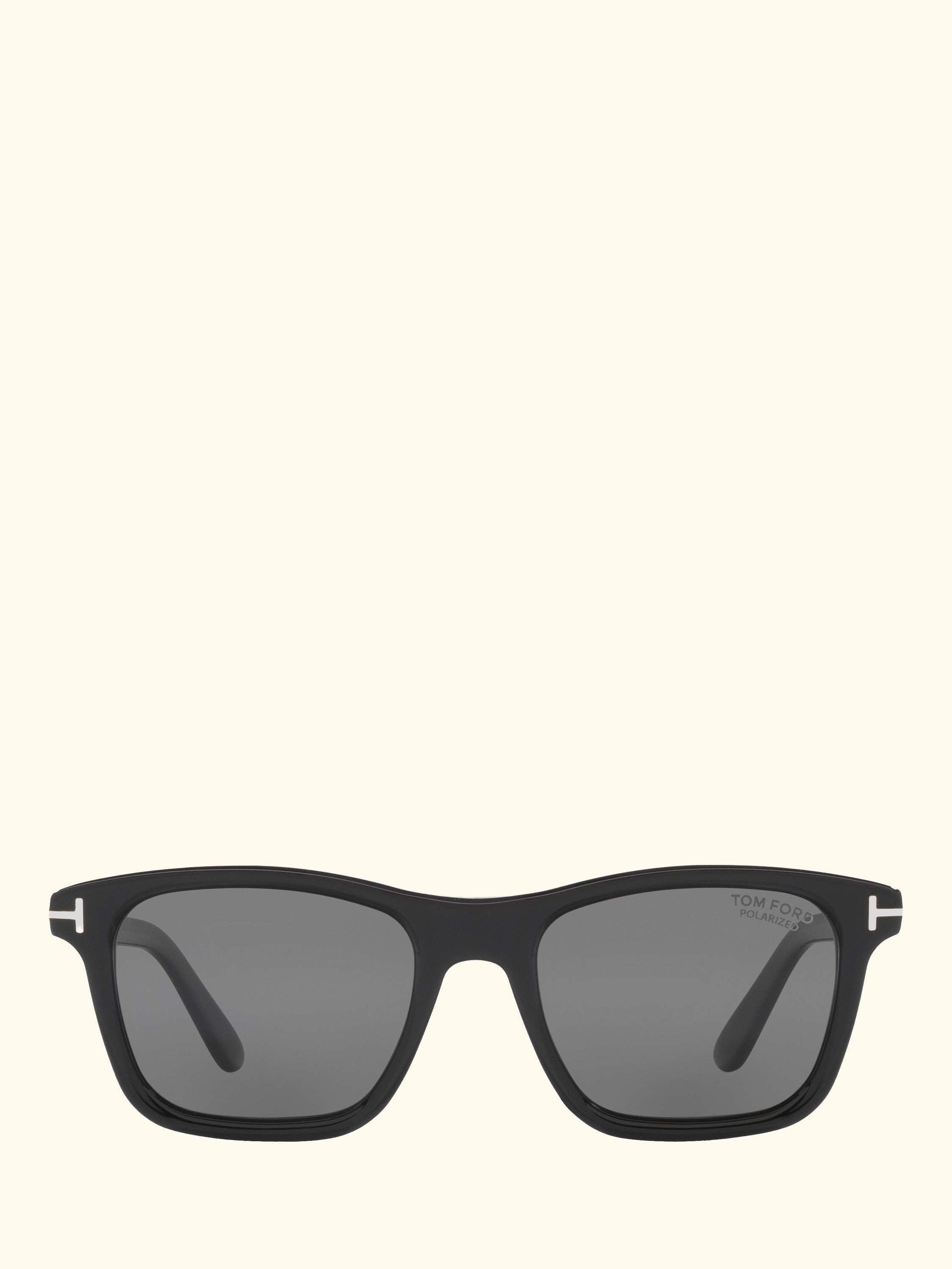 TR001977 Men's Square Sunglasses, Black/Grey
