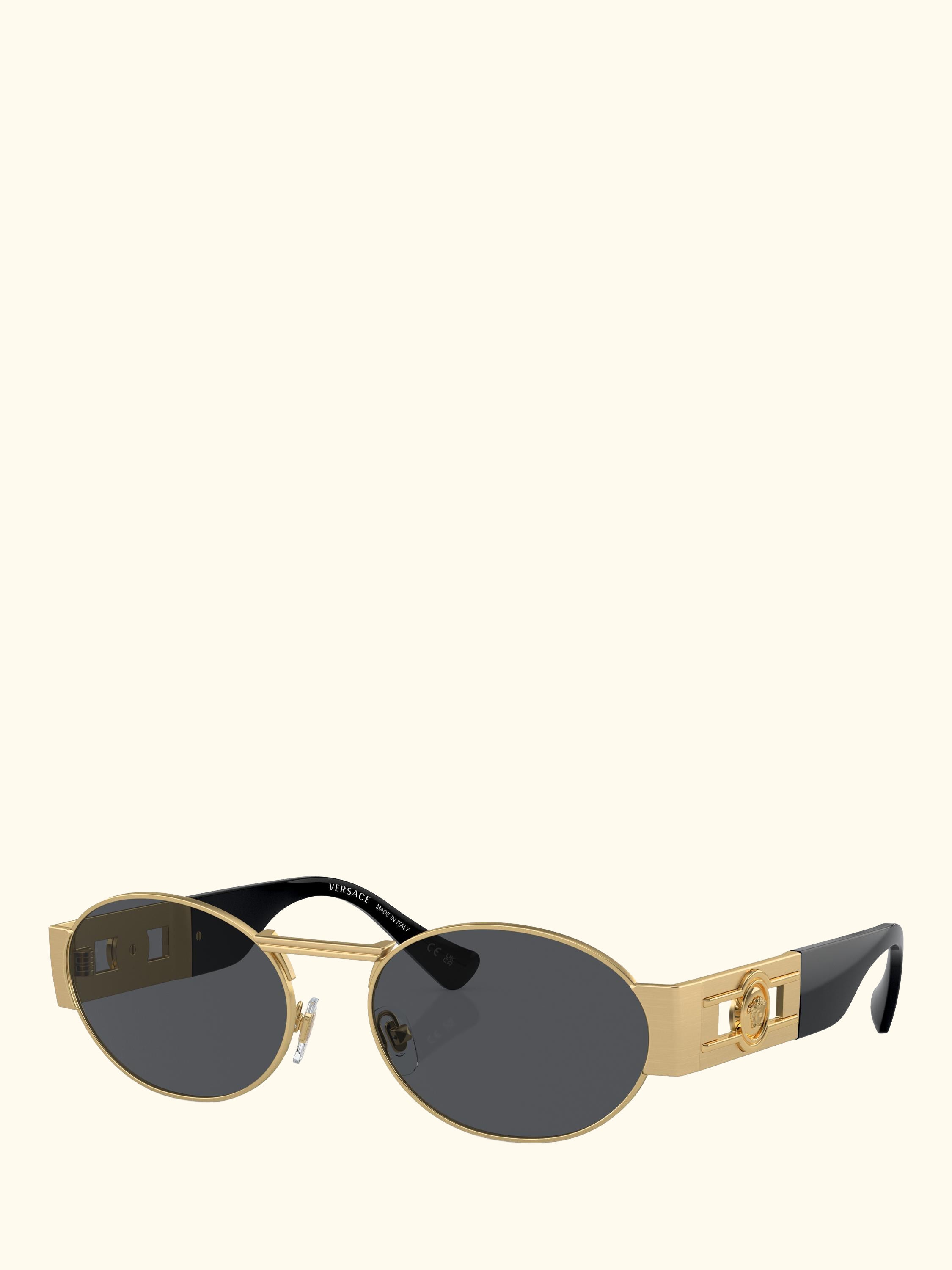 VE2264 Men's Oval Sunglasses, Gold