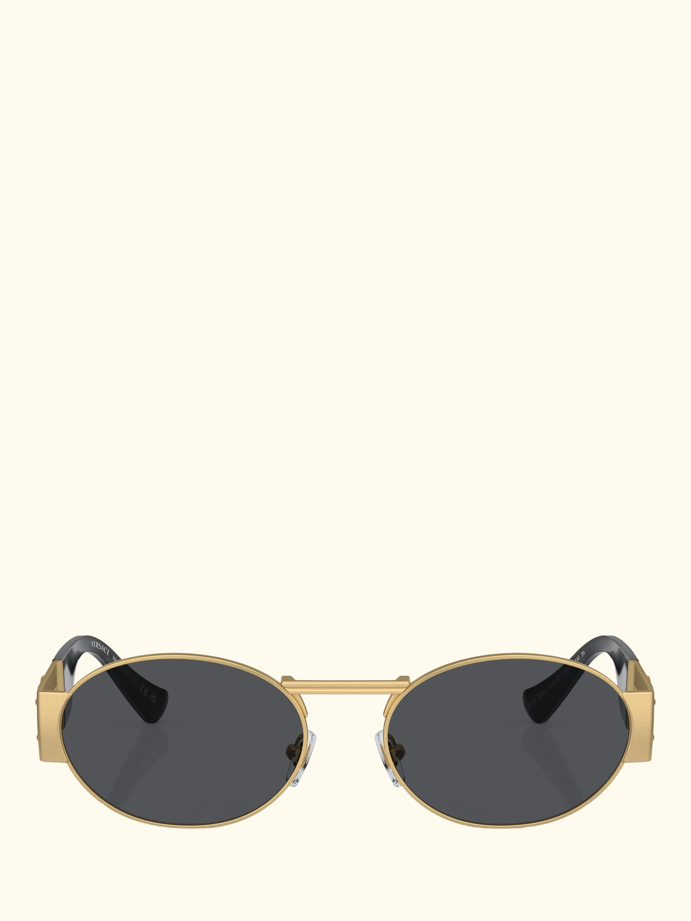 VE2264 Men's Oval Sunglasses, Gold