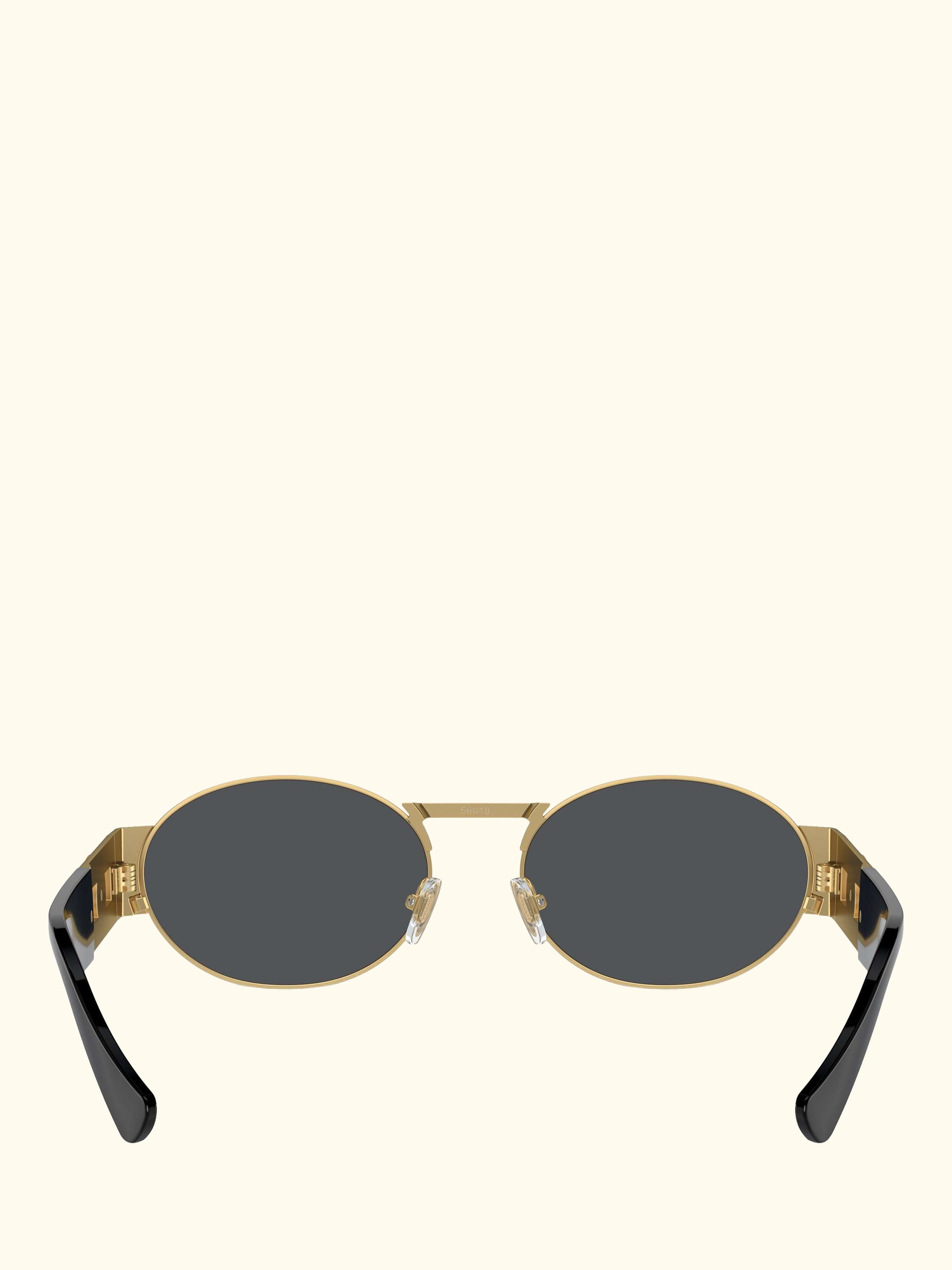 VE2264 Men's Oval Sunglasses, Gold