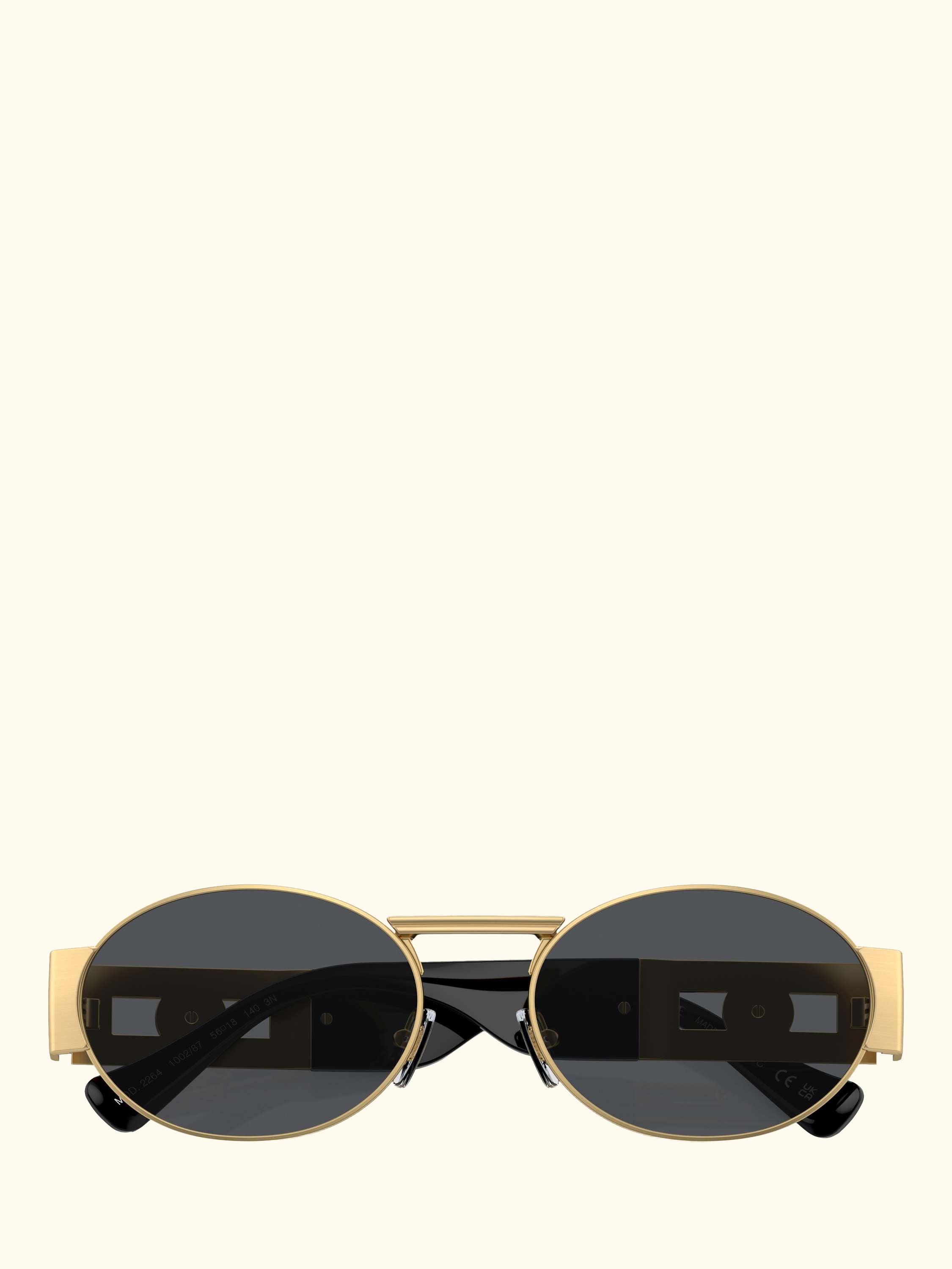 VE2264 Men's Oval Sunglasses, Gold