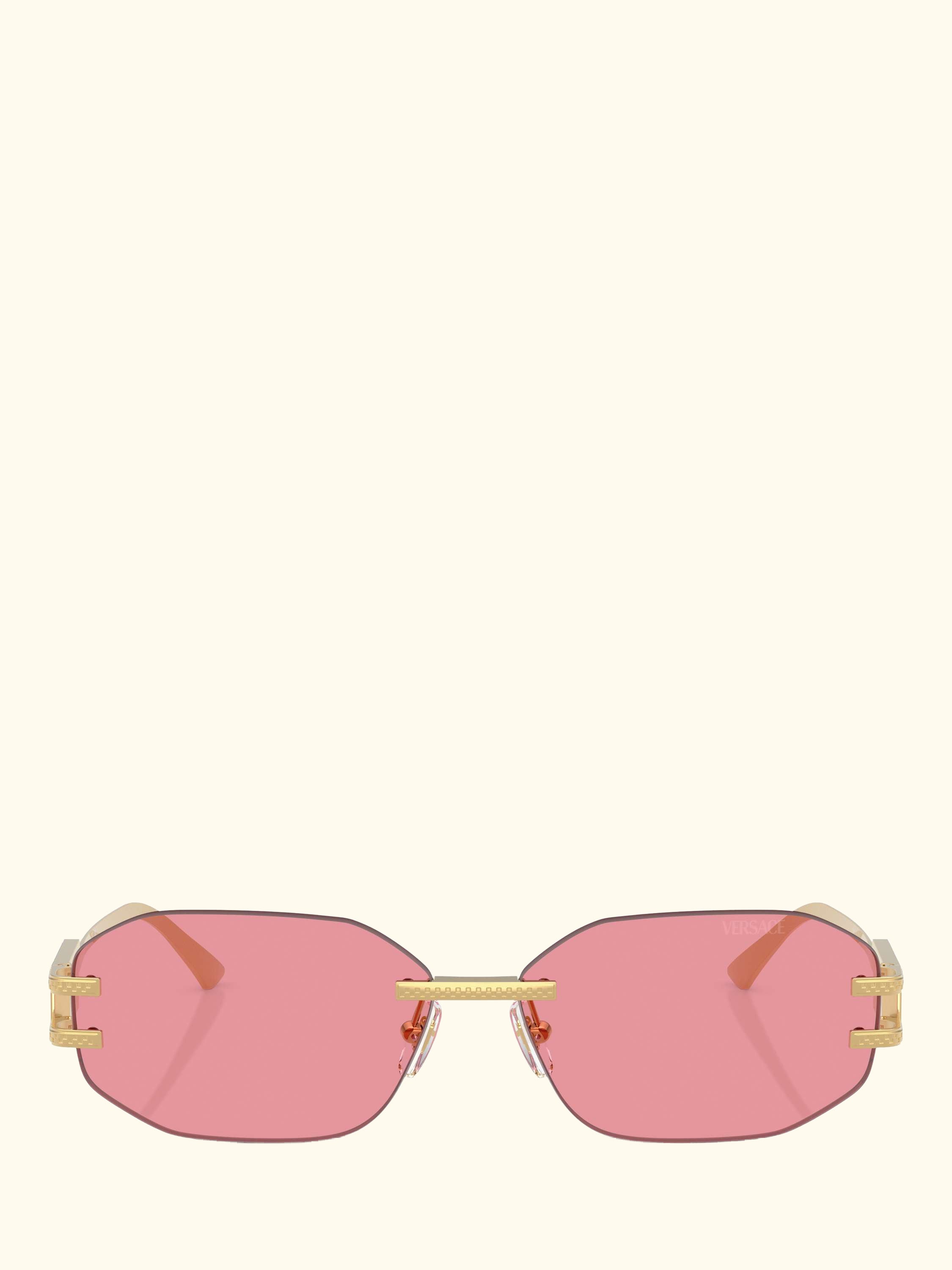 VE2274 Women's Irregular Sunglasses, Gold/Pink