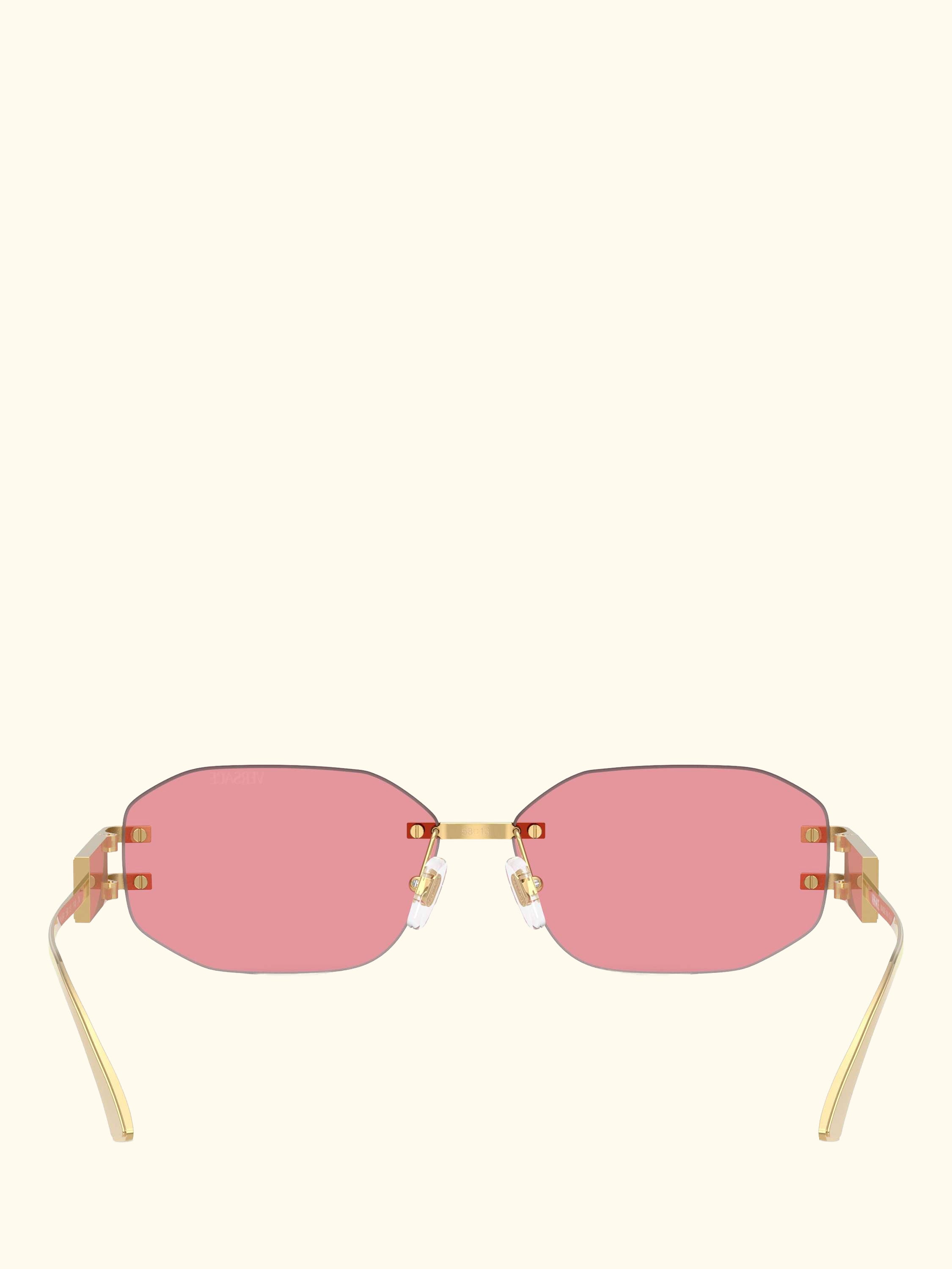 VE2274 Women's Irregular Sunglasses, Gold/Pink