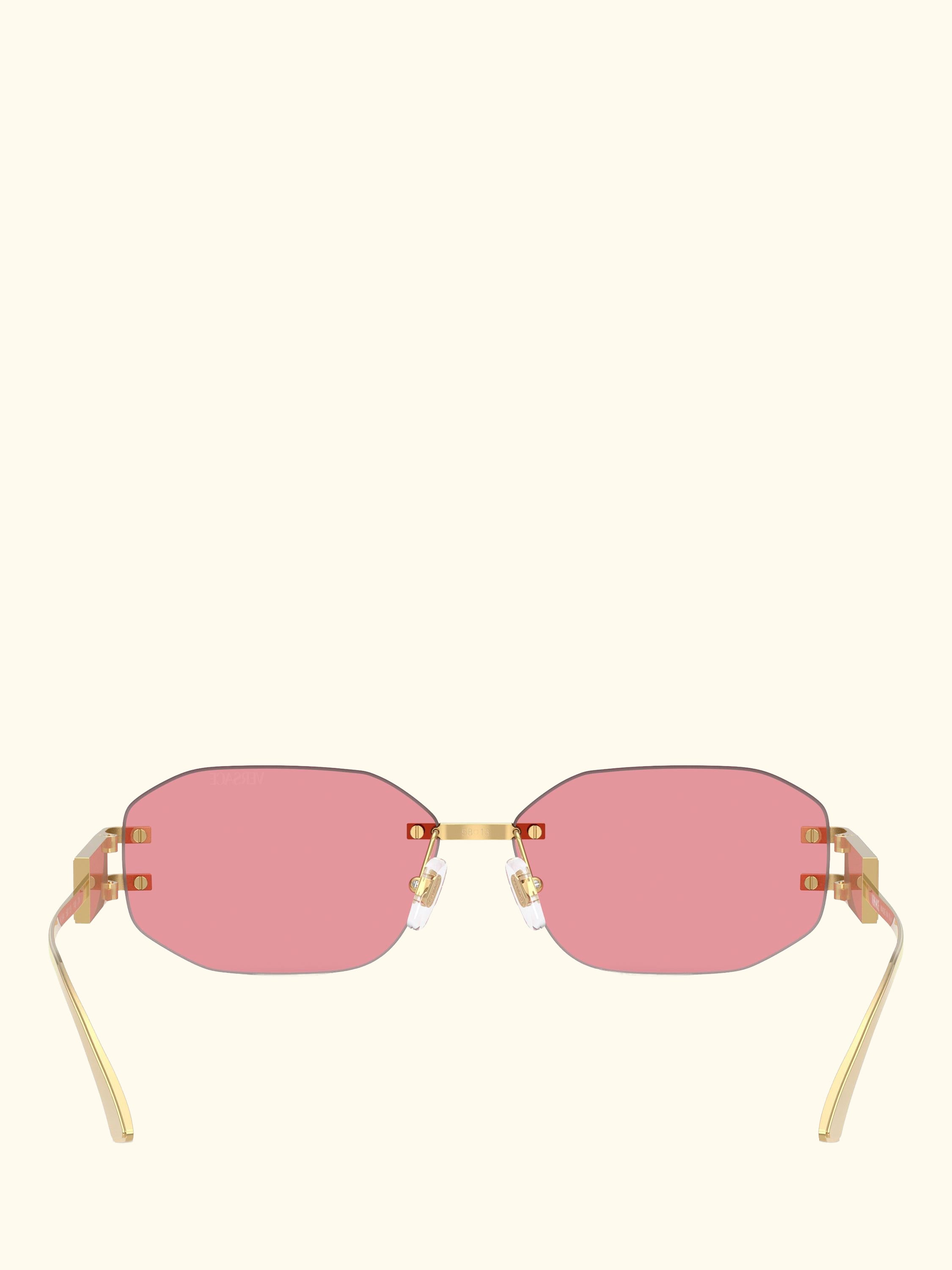 VE2274 Women's Irregular Sunglasses, Gold/Pink