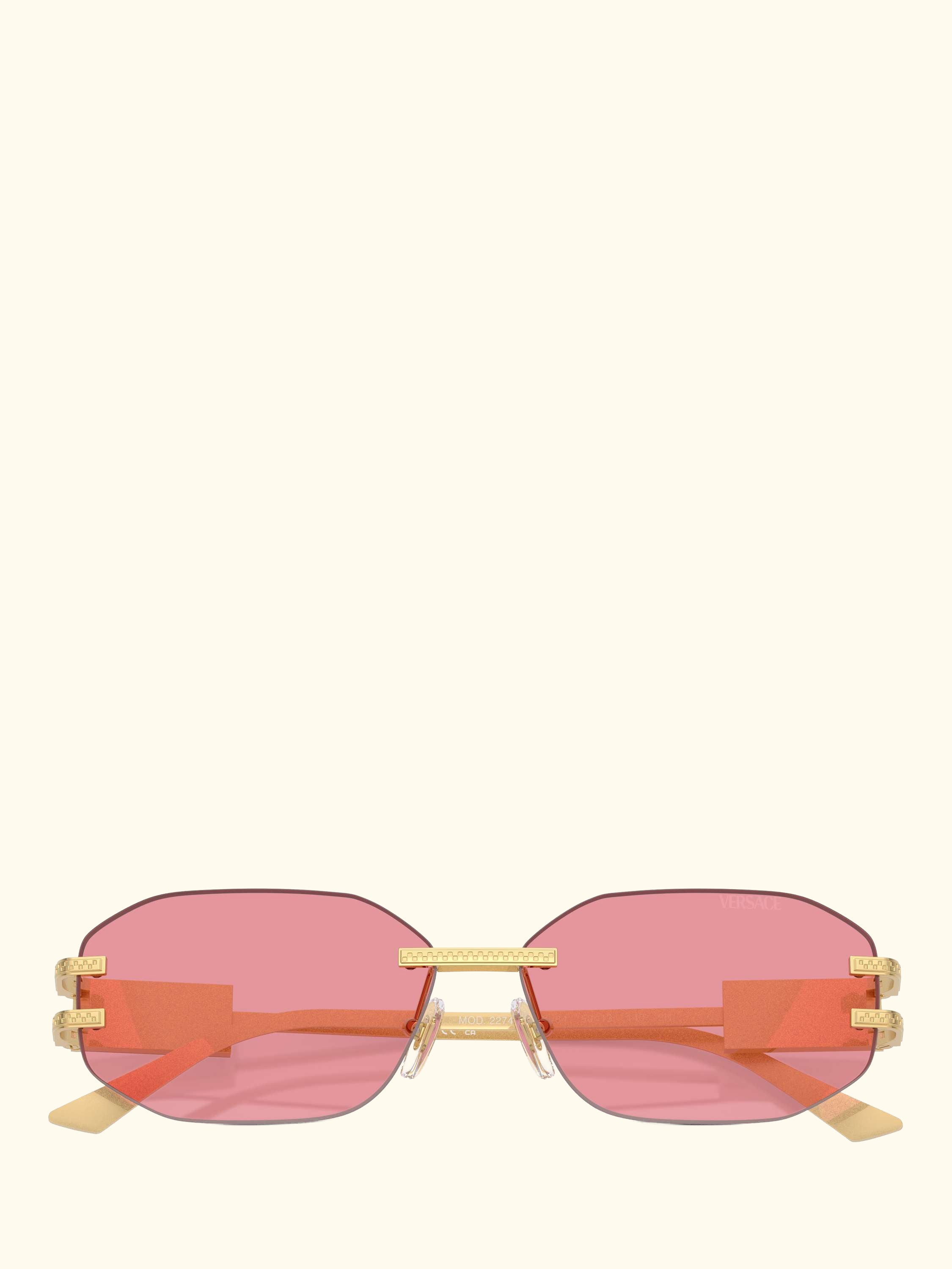 VE2274 Women's Irregular Sunglasses, Gold/Pink