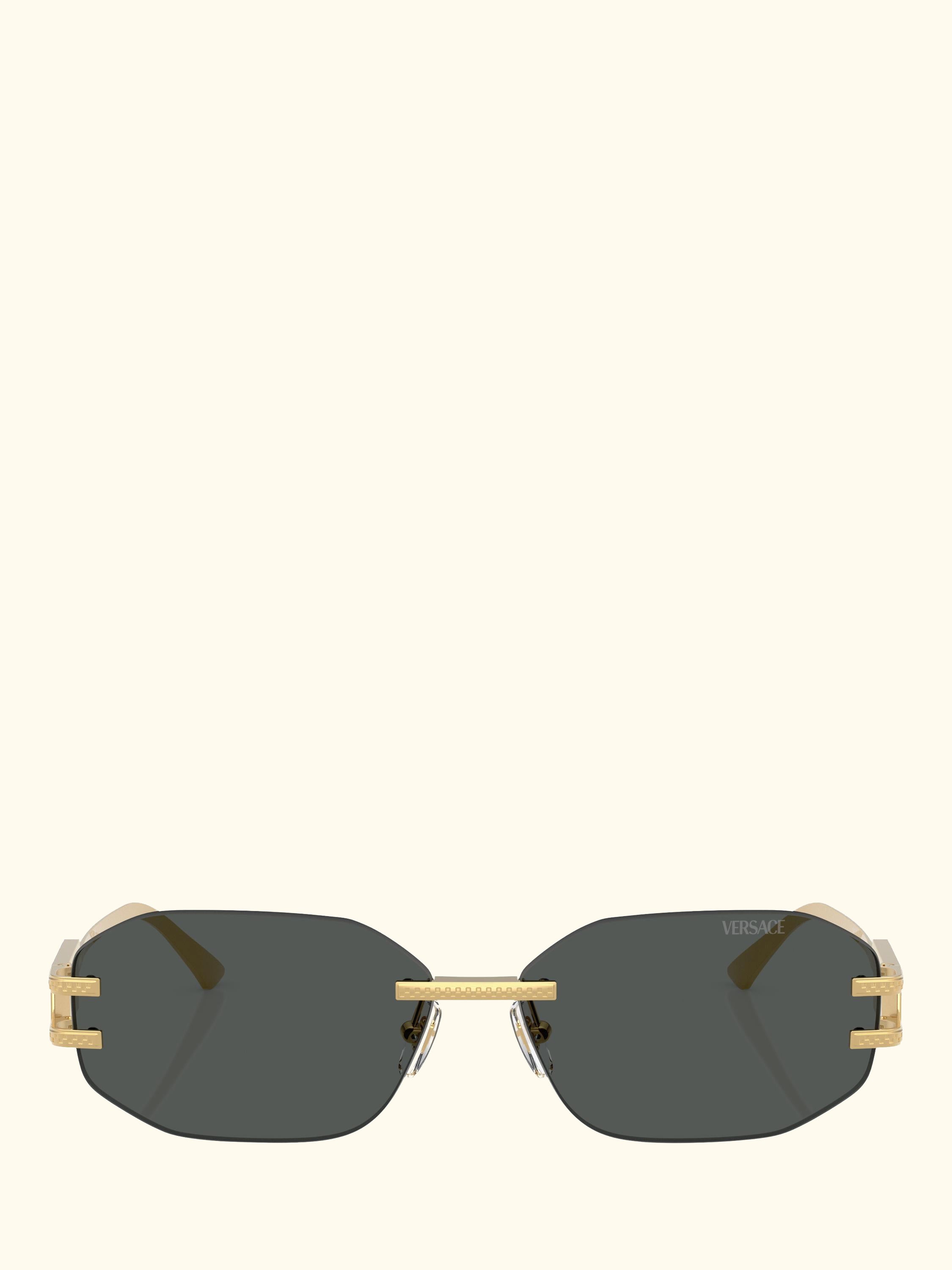 VE22741 Women's Irregular Sunglasses, Gold/Black