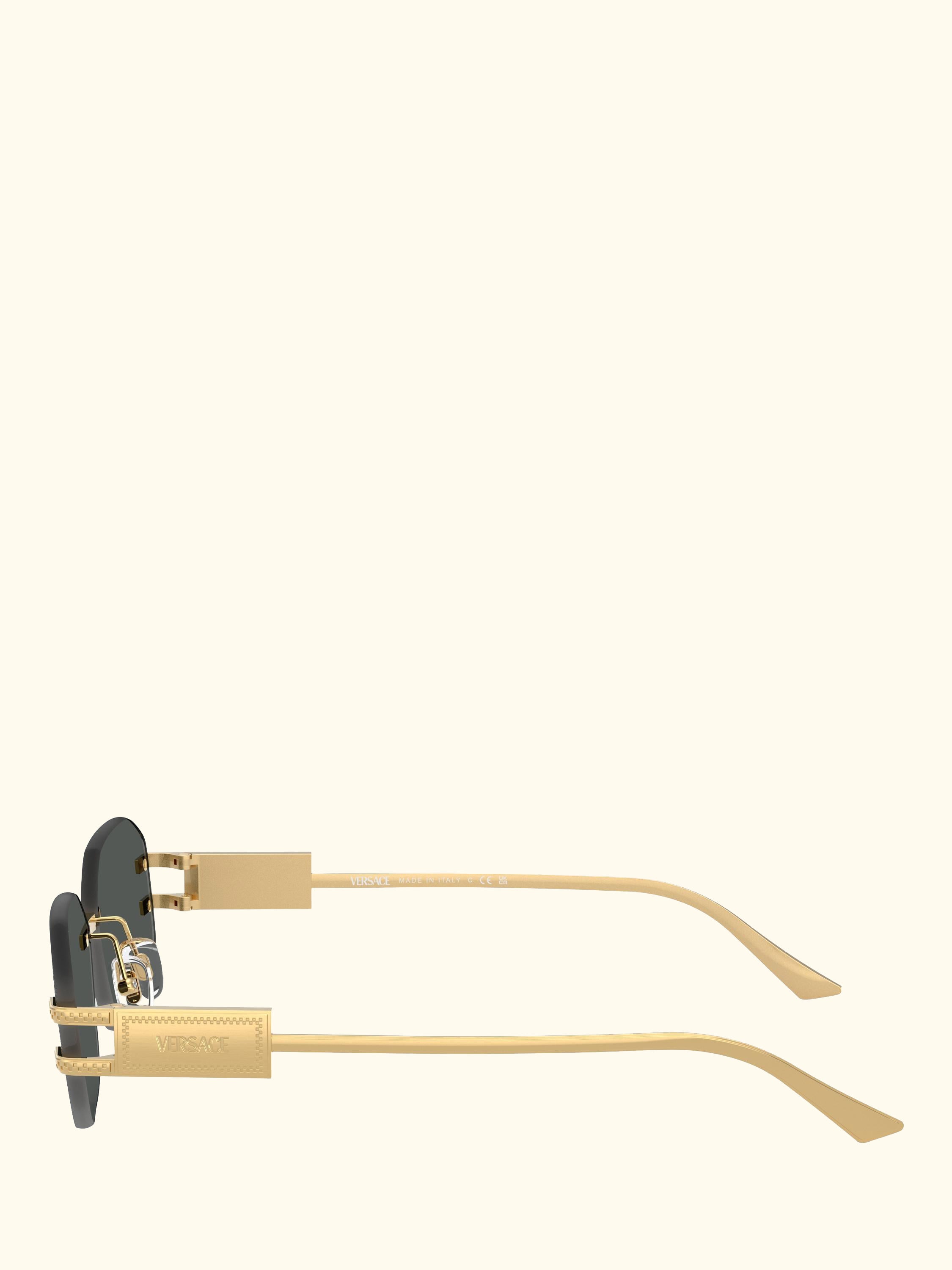 VE22741 Women's Irregular Sunglasses, Gold/Black