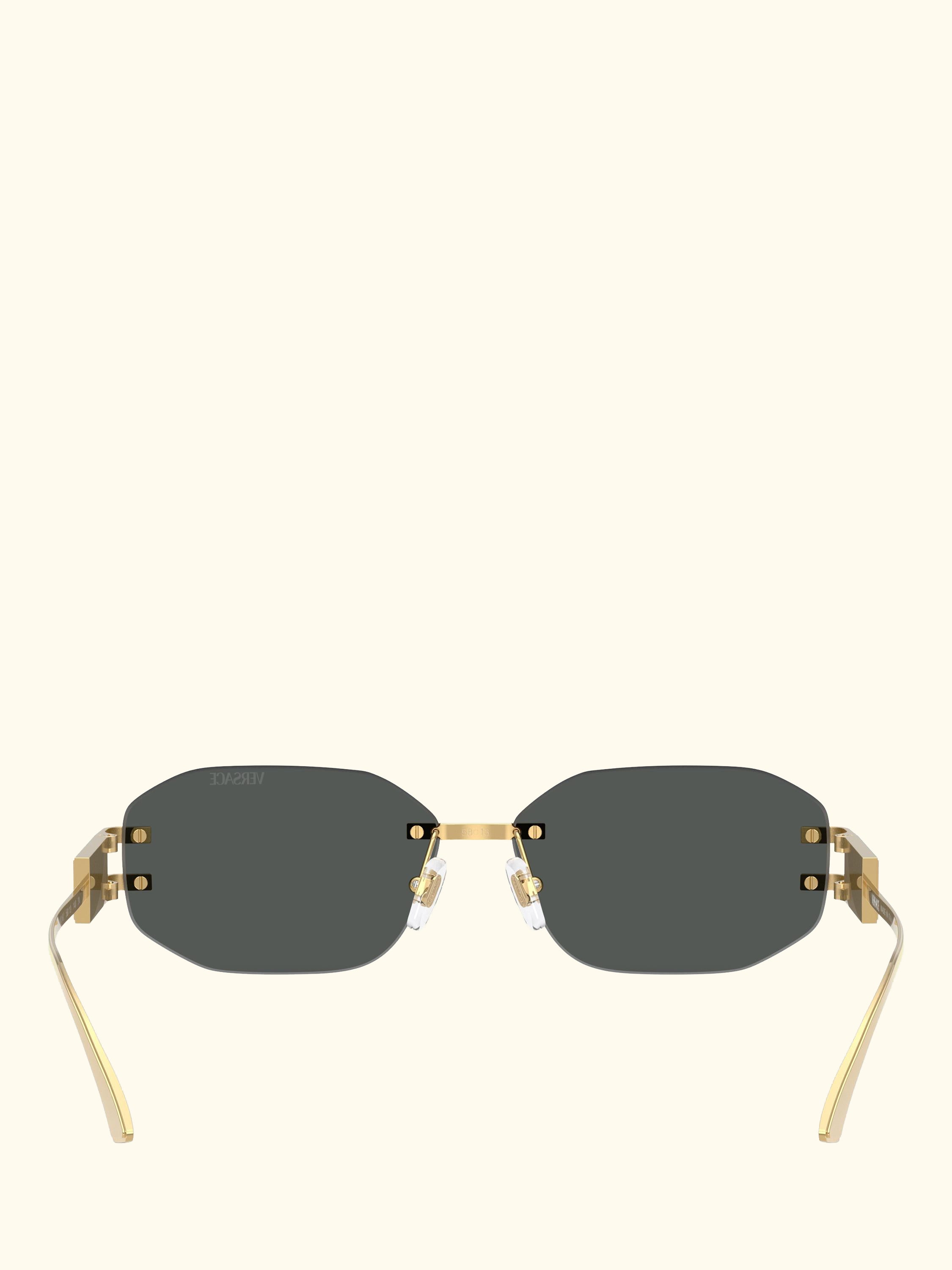VE22741 Women's Irregular Sunglasses, Gold/Black