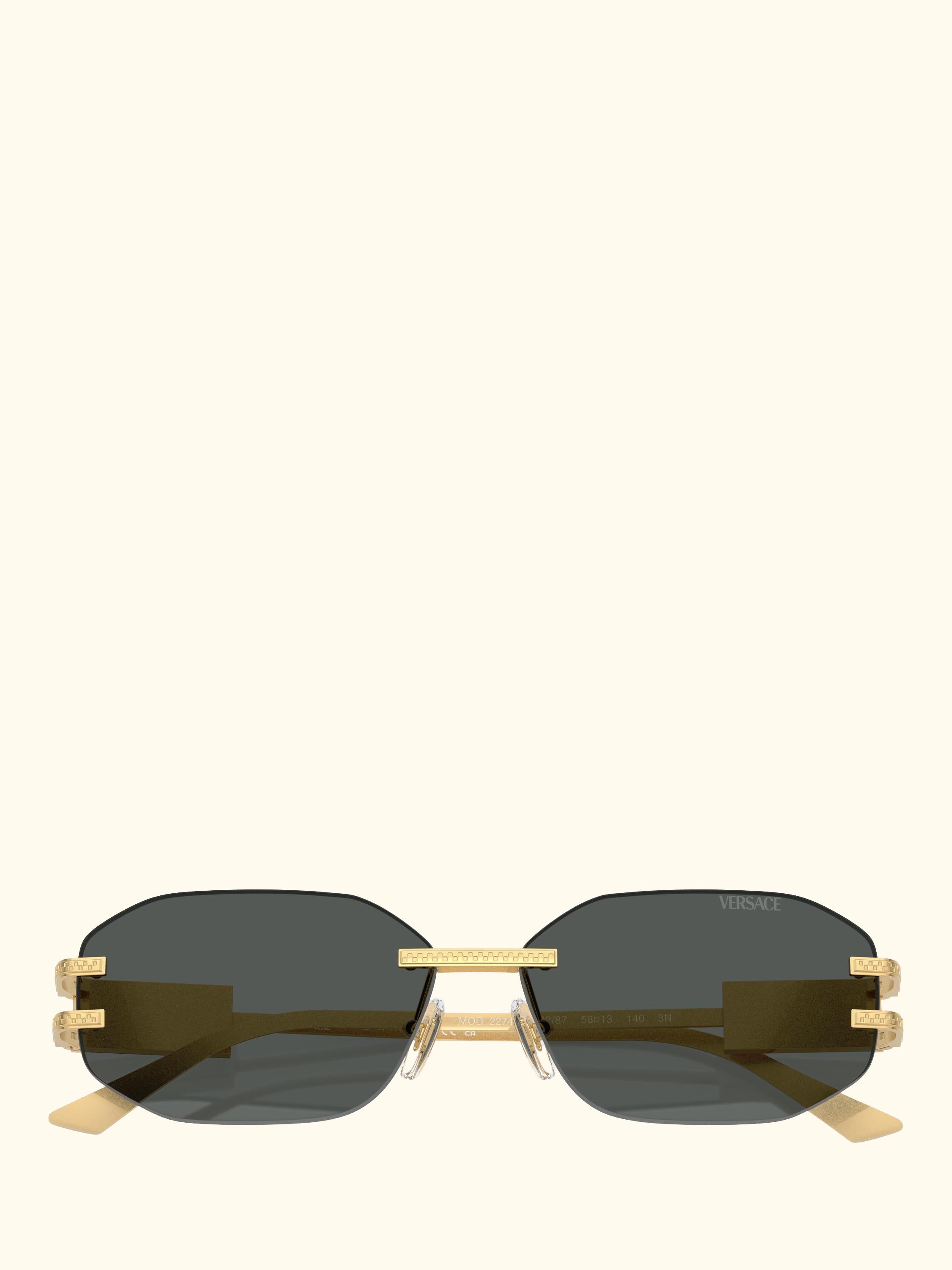 VE22741 Women's Irregular Sunglasses, Gold/Black