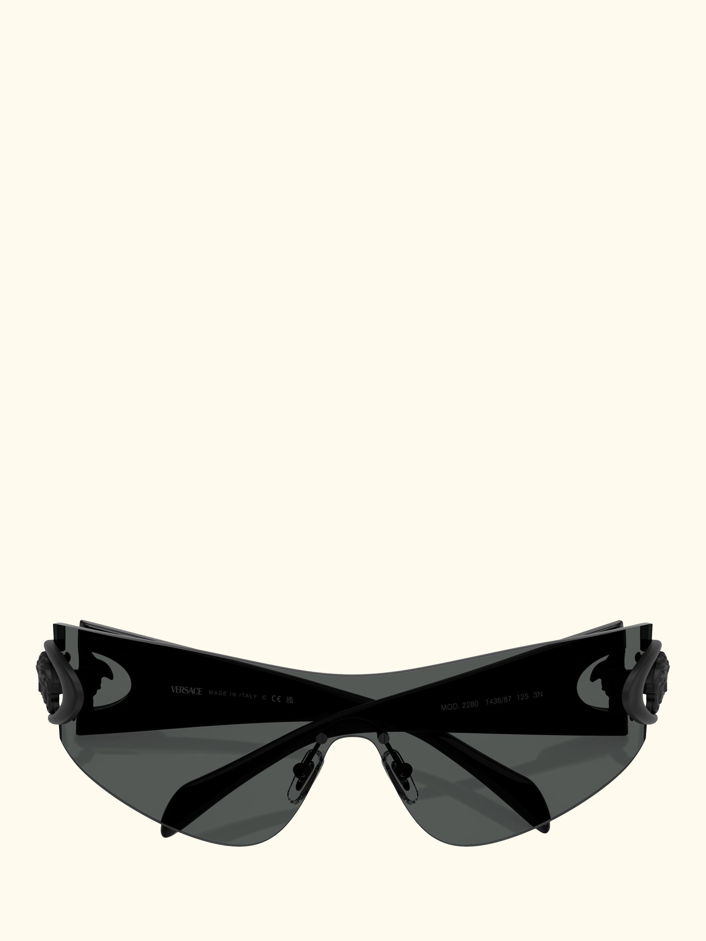 VE2280 Men's Eclipse Wrap Sunglasses, Dark Grey