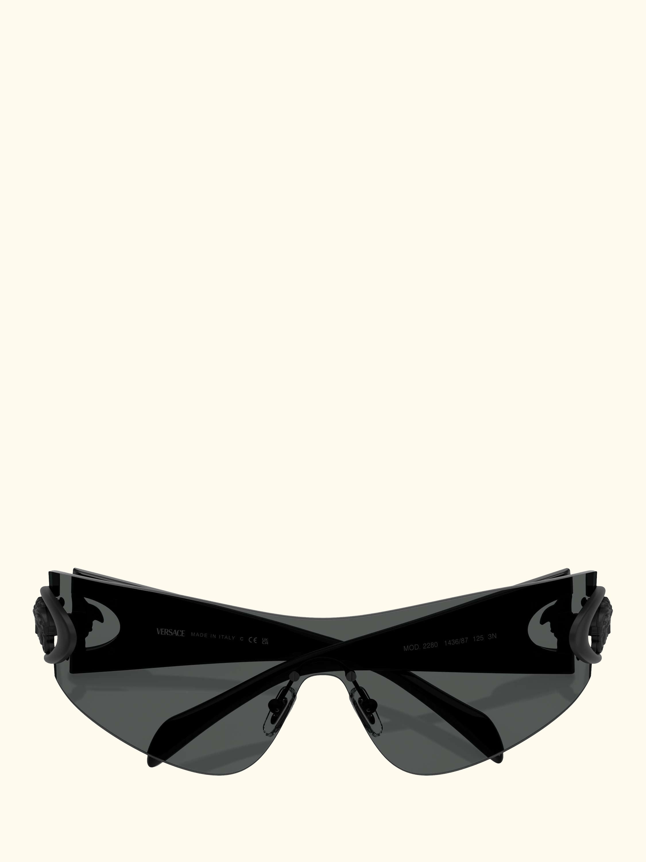 VE2280 Men's Eclipse Wrap Sunglasses, Dark Grey