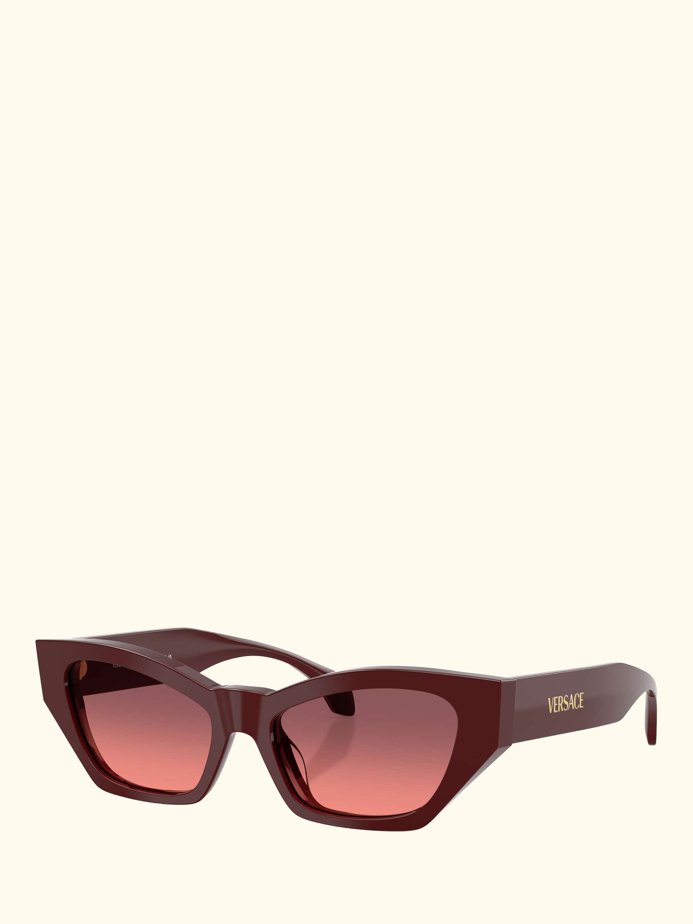 VE4488 Women's Cat's Eye Sunglasses, Dark Red/Red Gradient