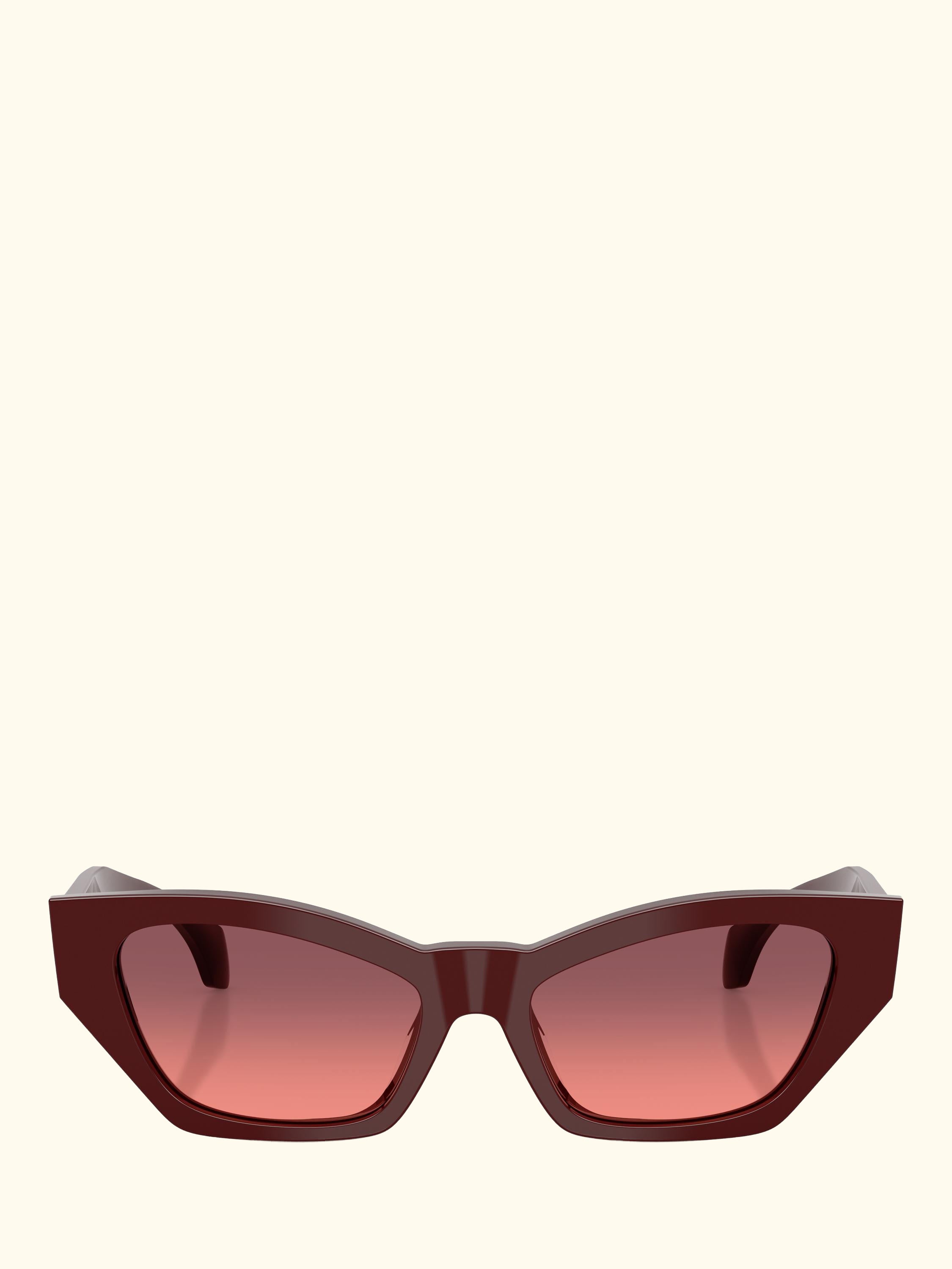 VE4488 Women's Cat's Eye Sunglasses, Dark Red/Red Gradient