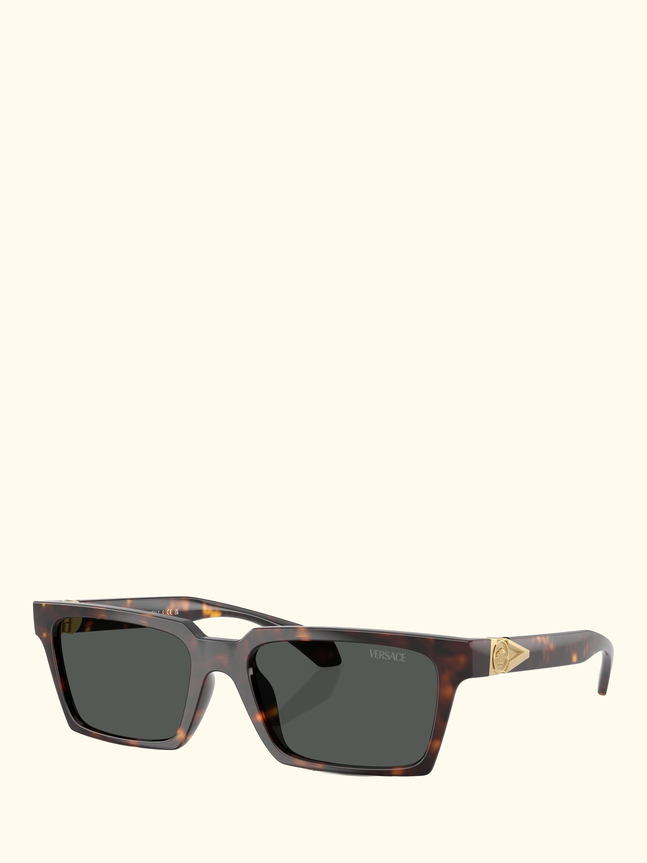 VE4490U Men's Rectangular Sunglasses, Havana/Grey