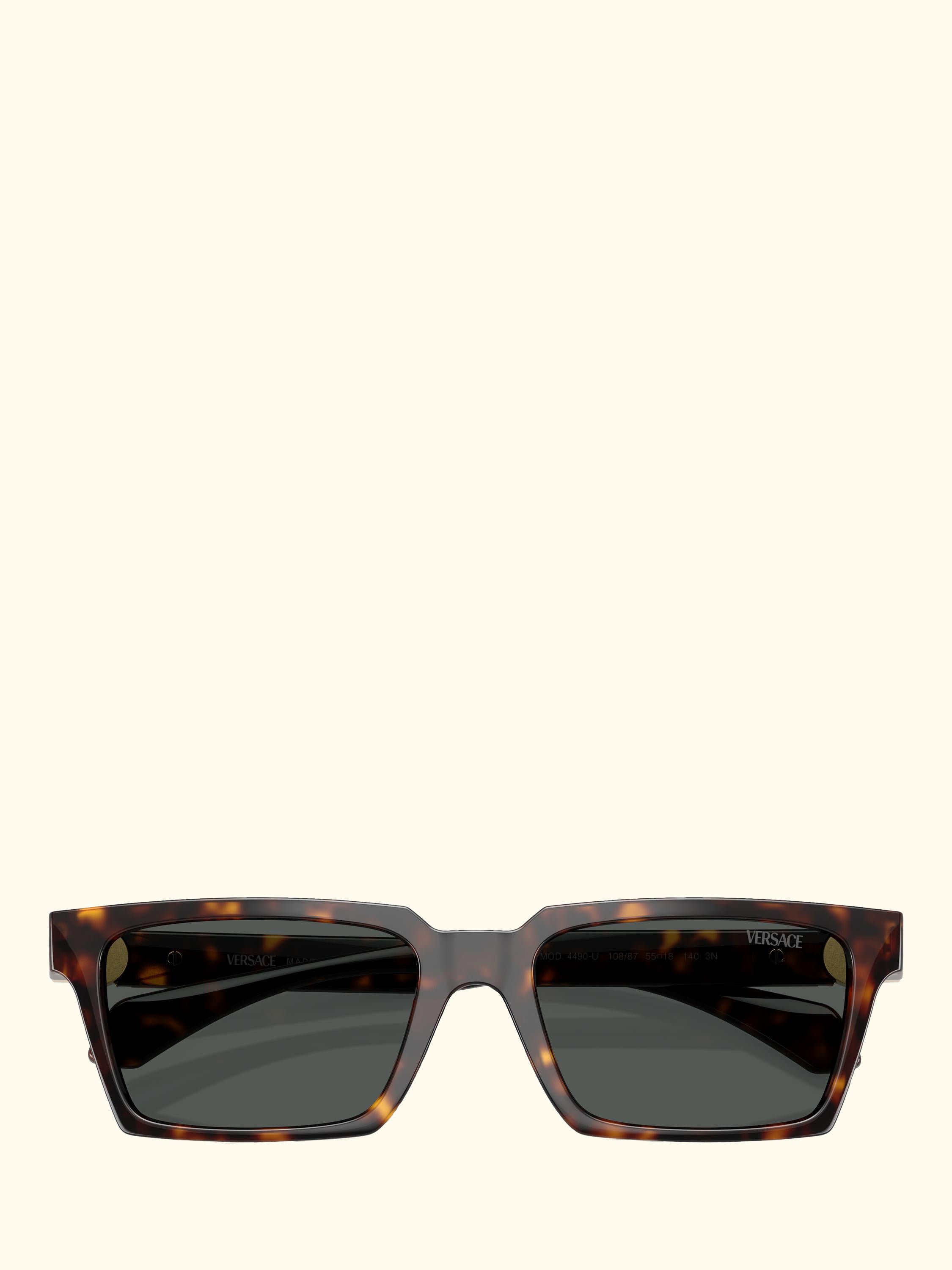 VE4490U Men's Rectangular Sunglasses, Havana/Grey