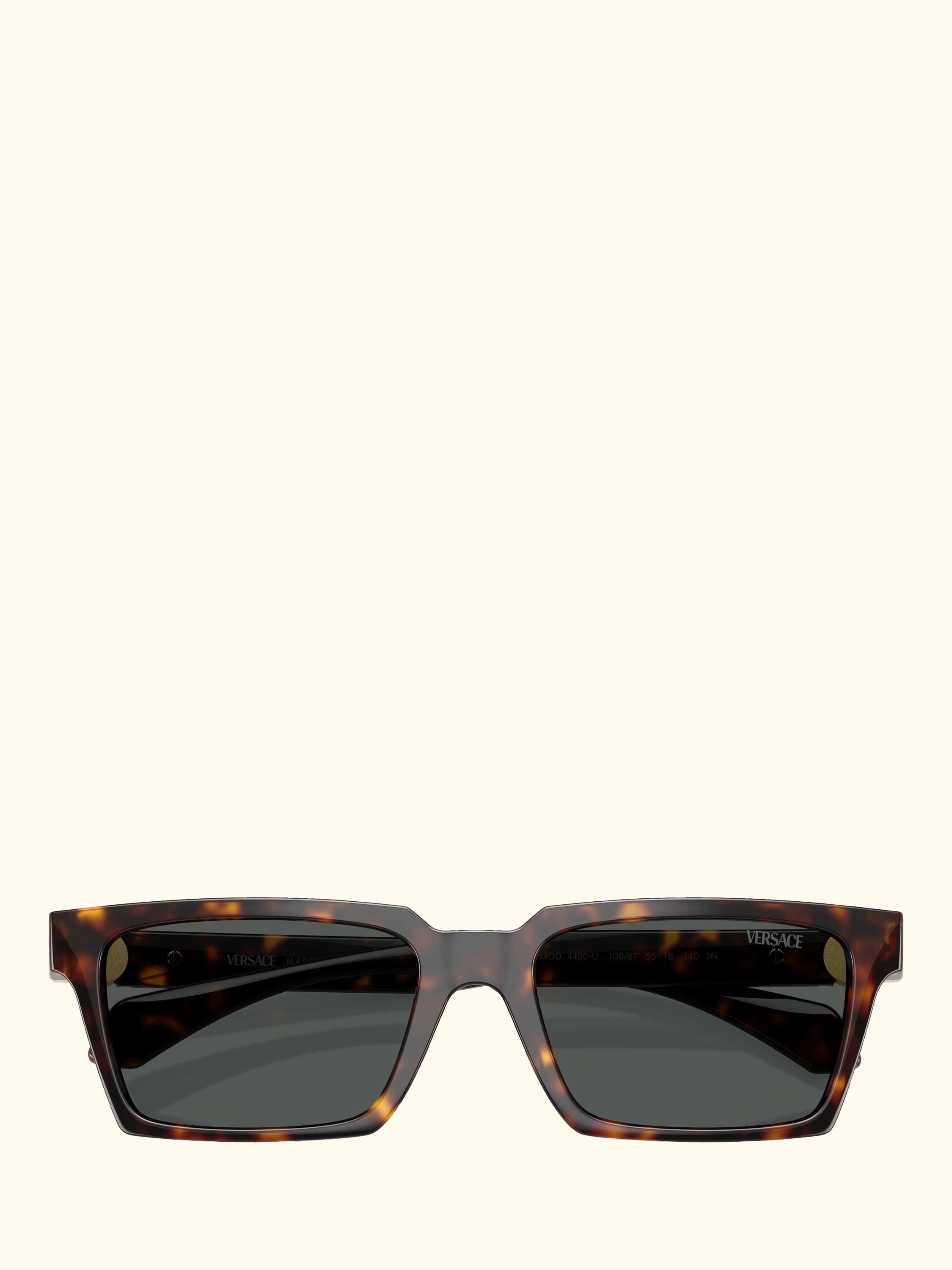 VE4490U Men's Rectangular Sunglasses, Havana/Grey