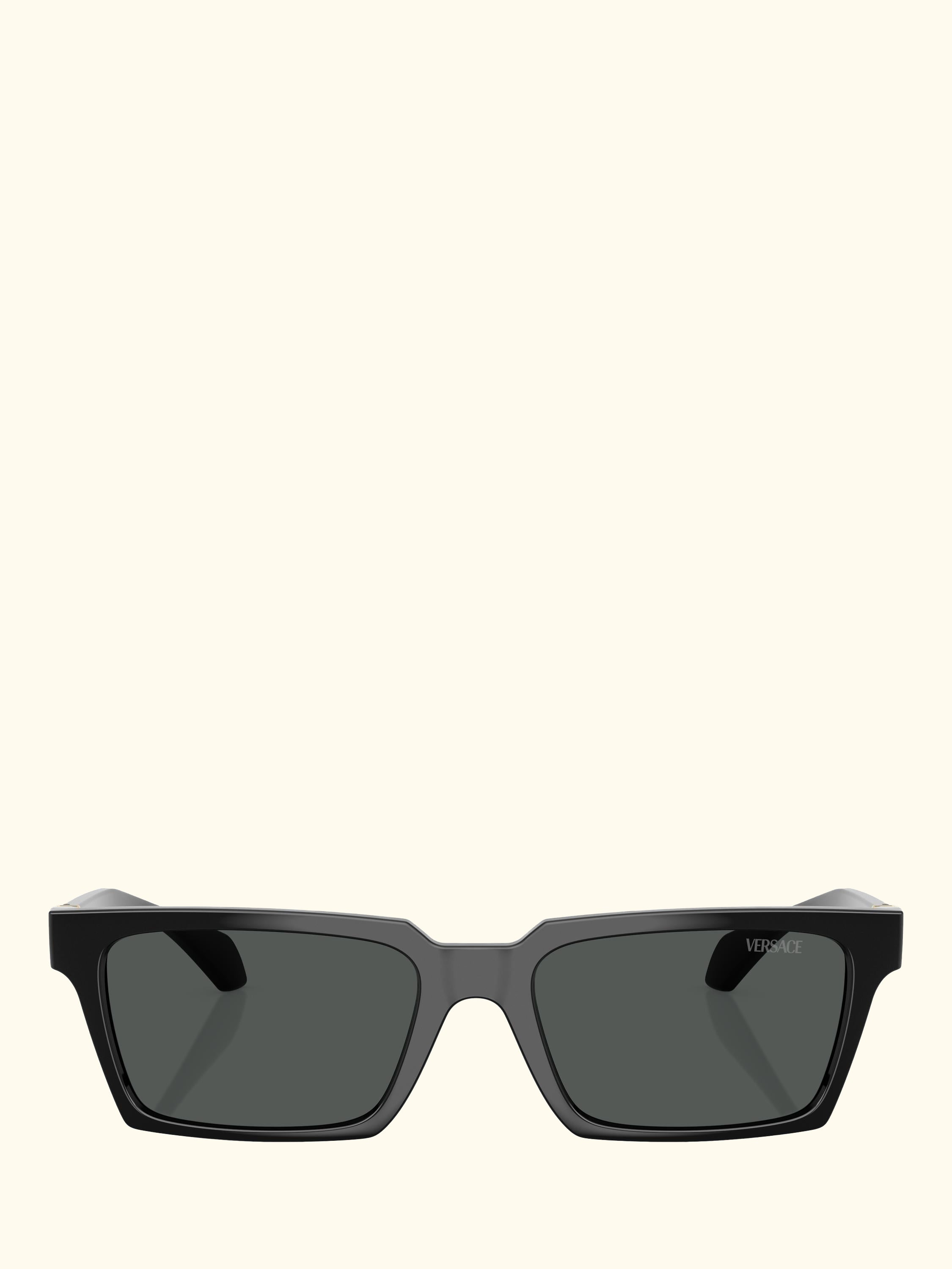 VE4490U Men's Rectangular Sunglasses, Black