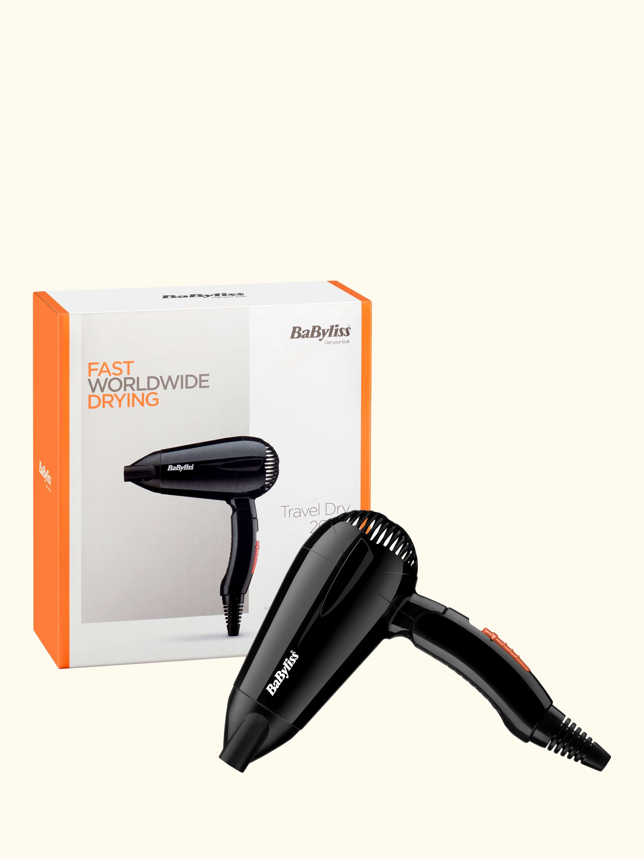 Travel Dry 2000 Hair Dryer, Black