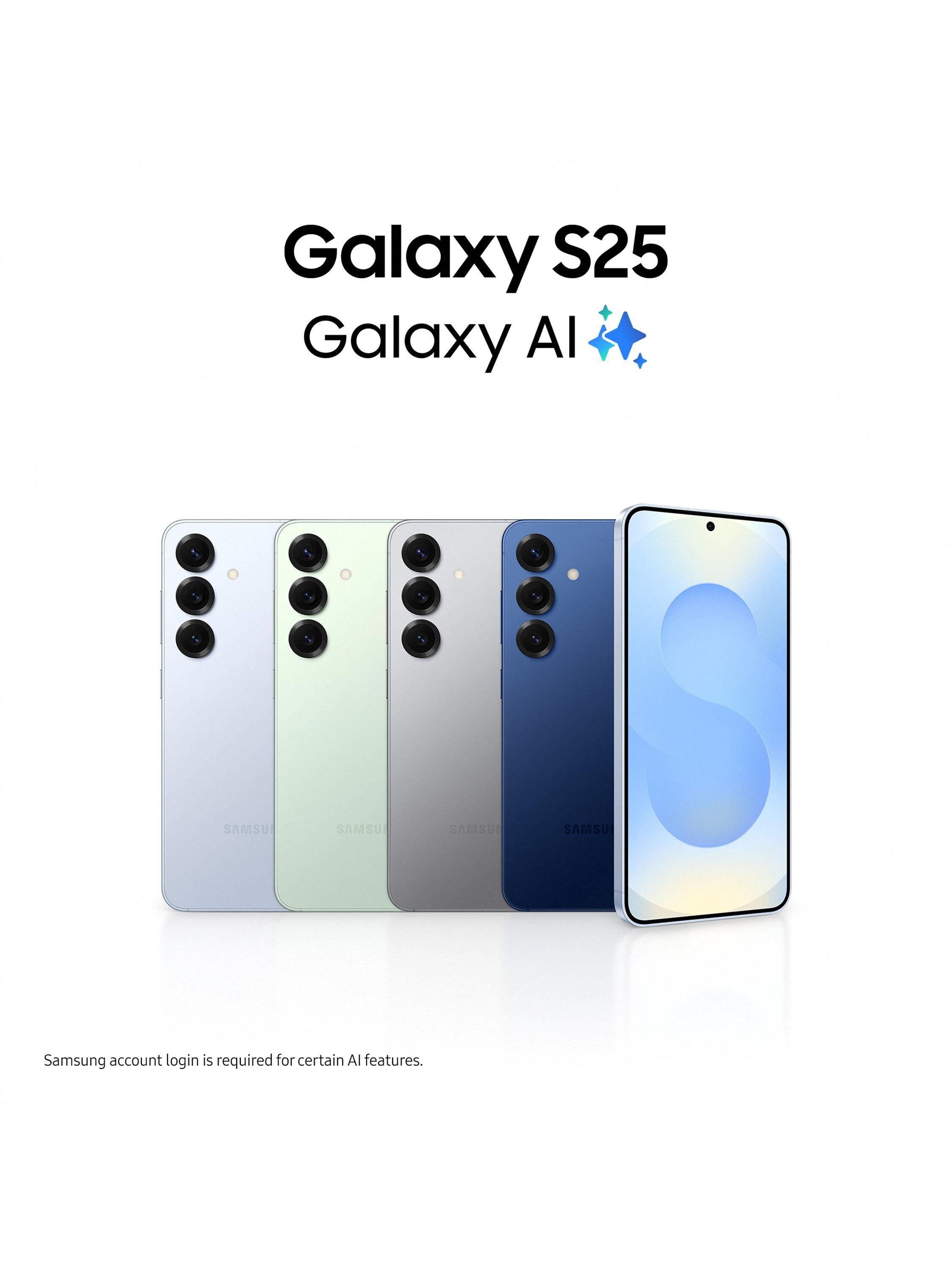 Galaxy S25 Smartphone, 12GB RAM, 6.2”, Galaxy AI, 5G, SIM Free, Silver Shadow, 128GB