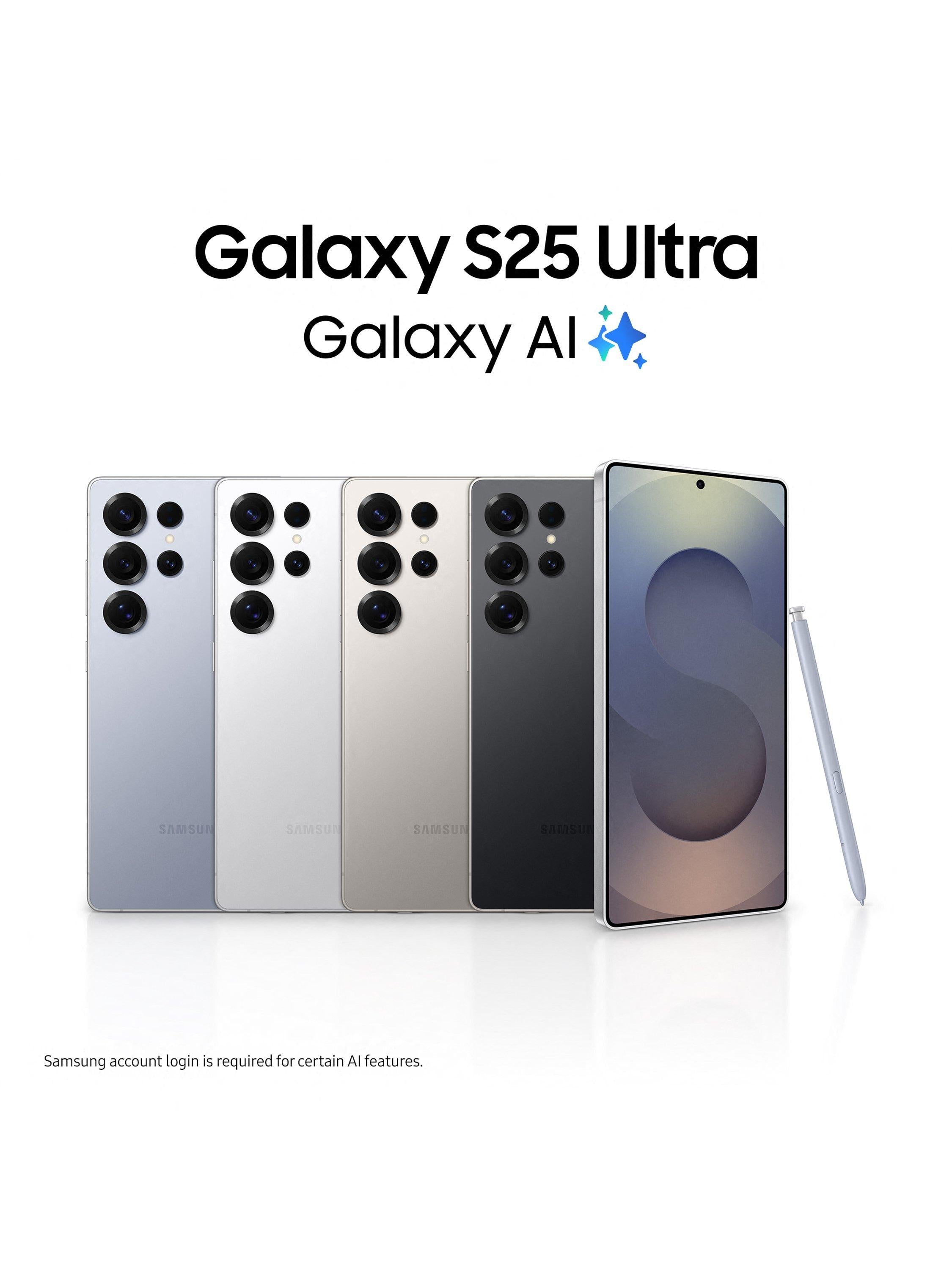 Galaxy S25 Ultra Smartphone with Bluetooth S Pen, 12GB RAM, 6.9”, Galaxy AI, 5G, SIM Free, Titanium Black, 1TB