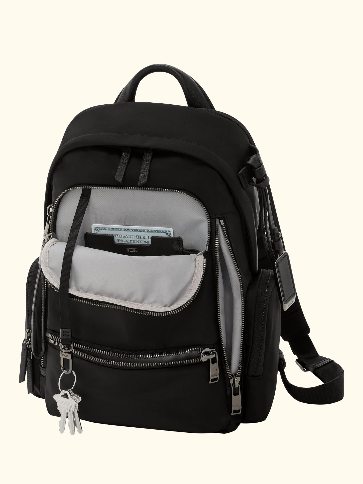 Celina Medium Backpack, Black/Gunmetal
