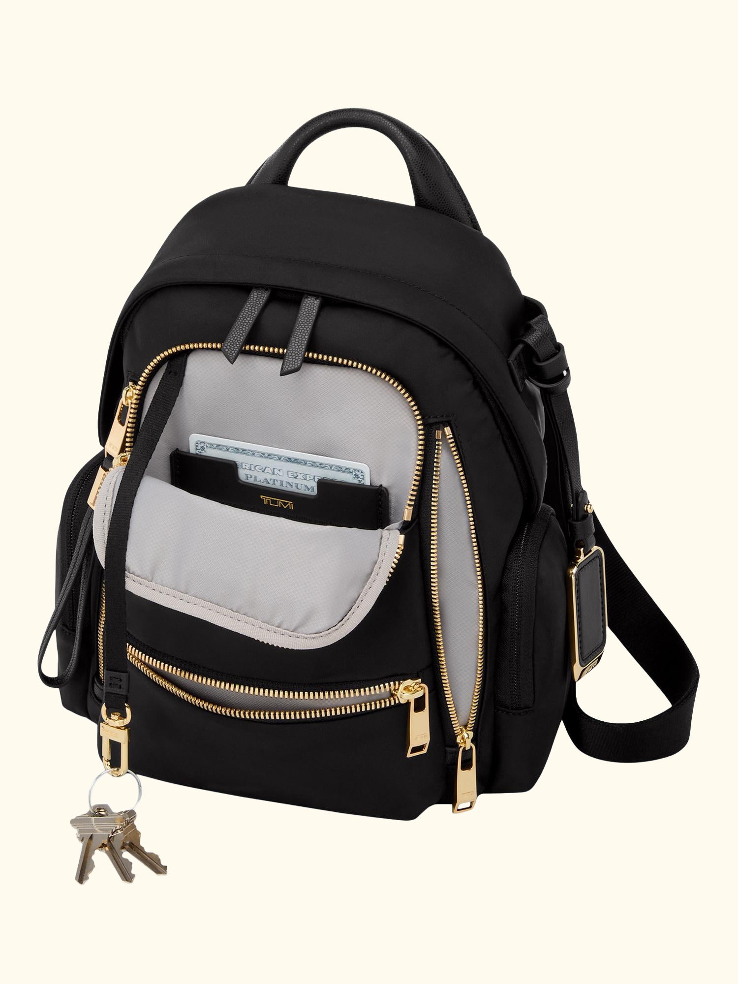 Celina Backpack, 11L, Black/Gold