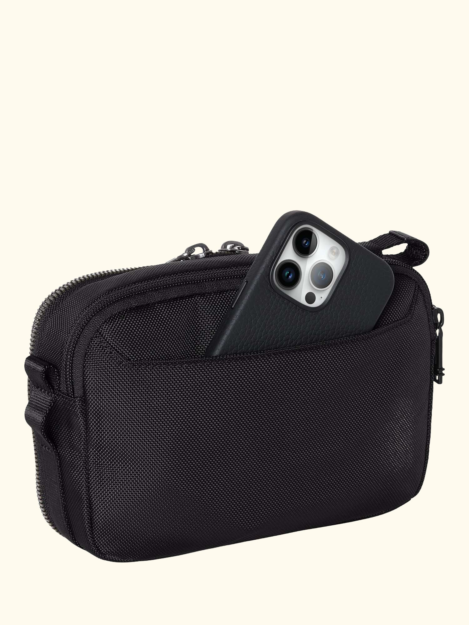 Clutch Crossbody Bag, 7.3L, Black