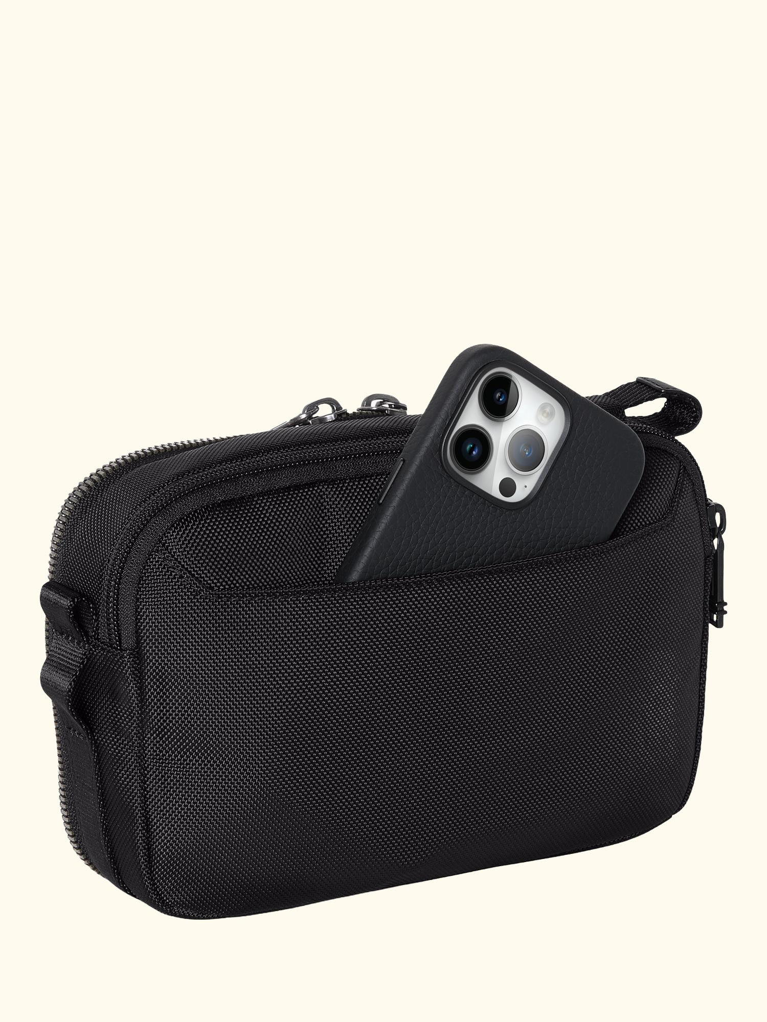 Clutch Crossbody Bag, 7.3L, Black