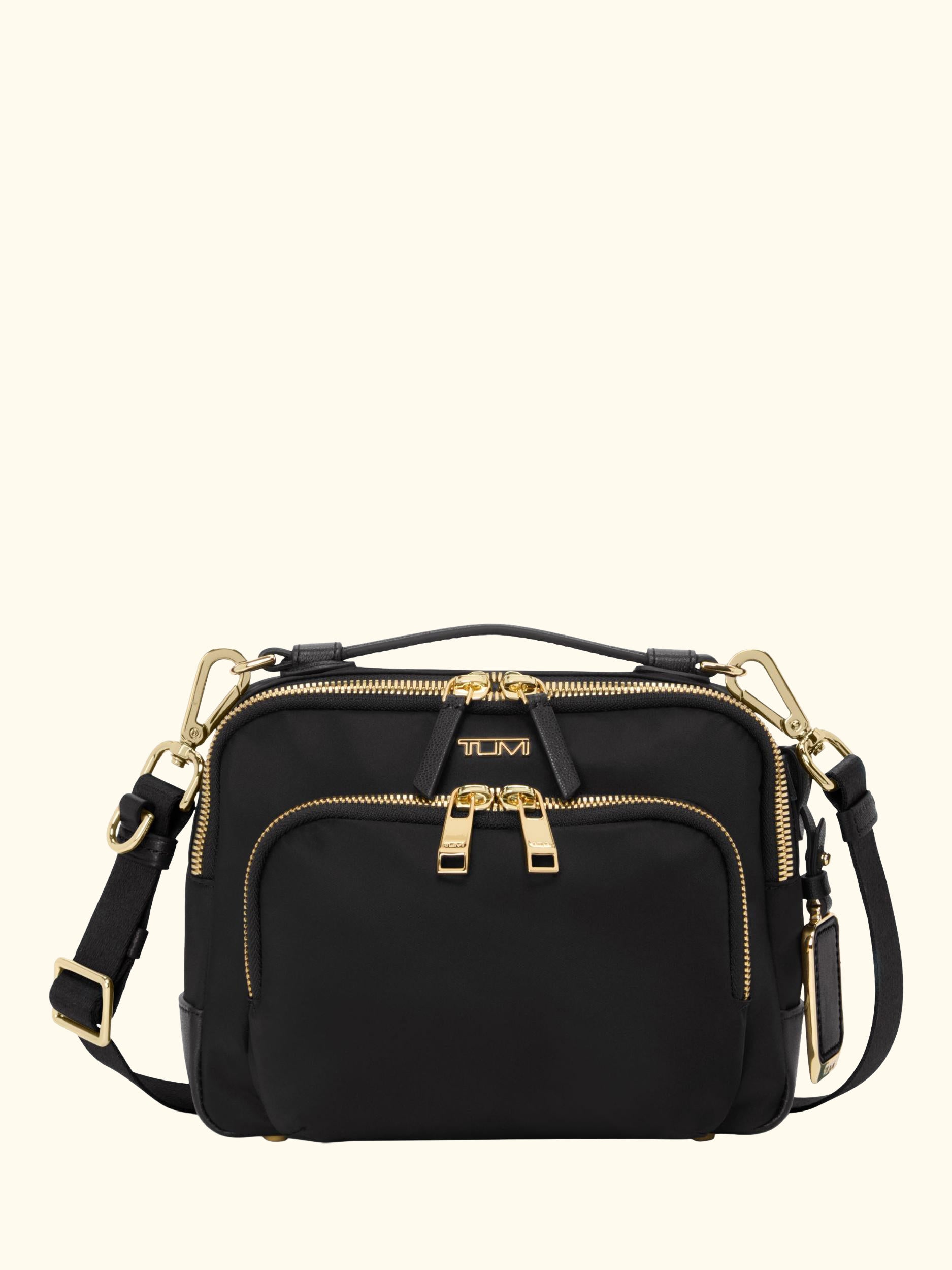 Teghan Crossbody Bag, 4L, Black/Gold