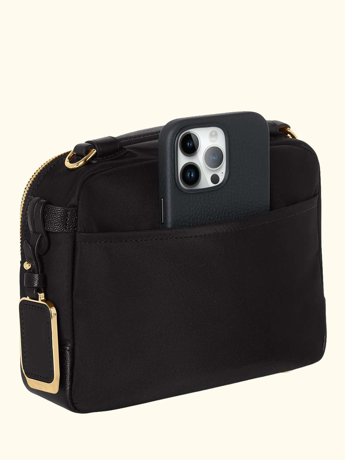 Teghan Crossbody Bag, 4L, Black/Gold