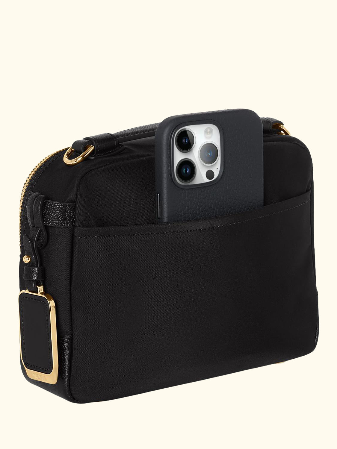 Teghan Crossbody Bag, 4L, Black/Gold