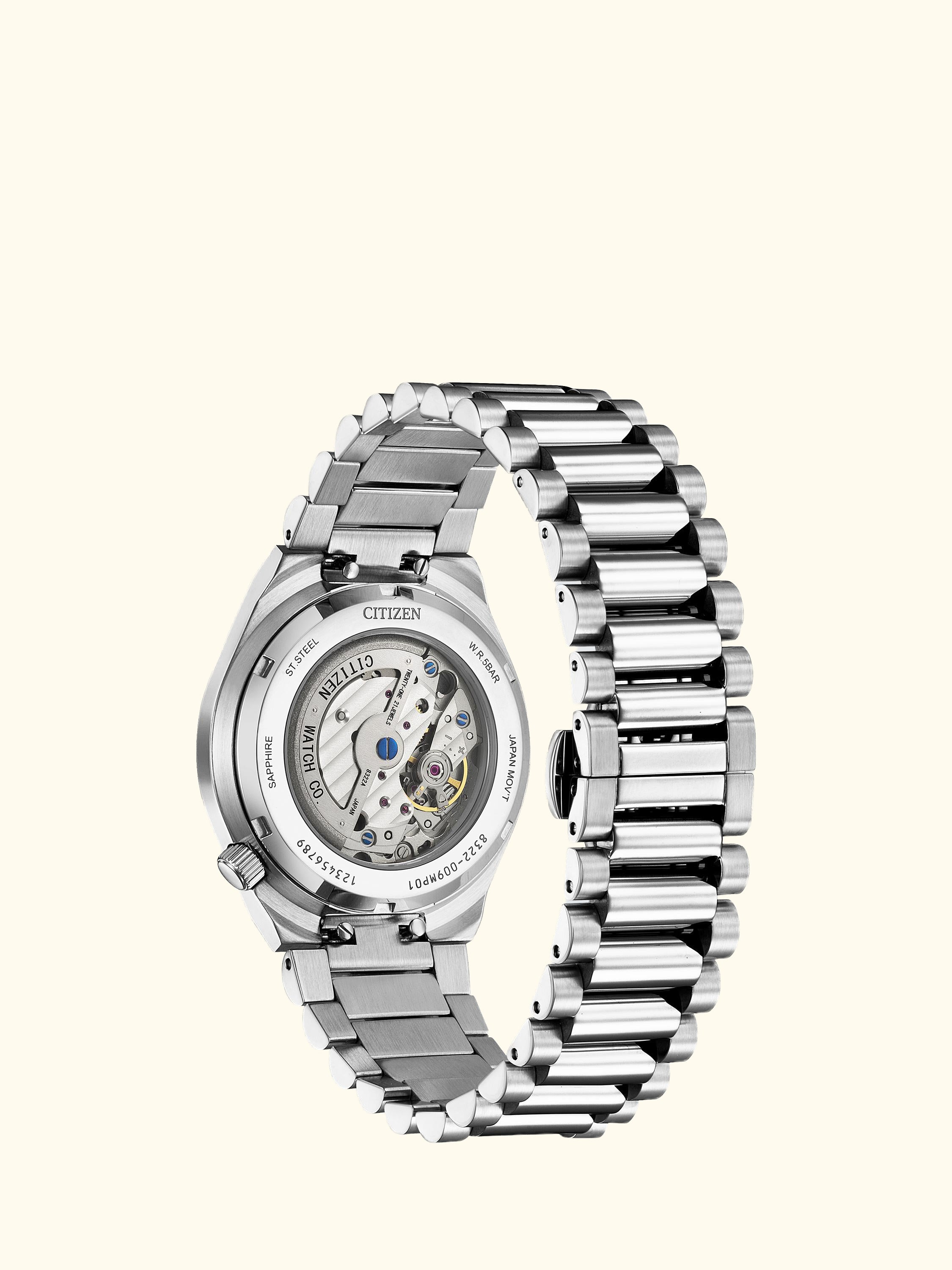 NK5010-51L Tsuyosa Small Seconds Automatic Unisex Bracelet Watch, Silver/Blue