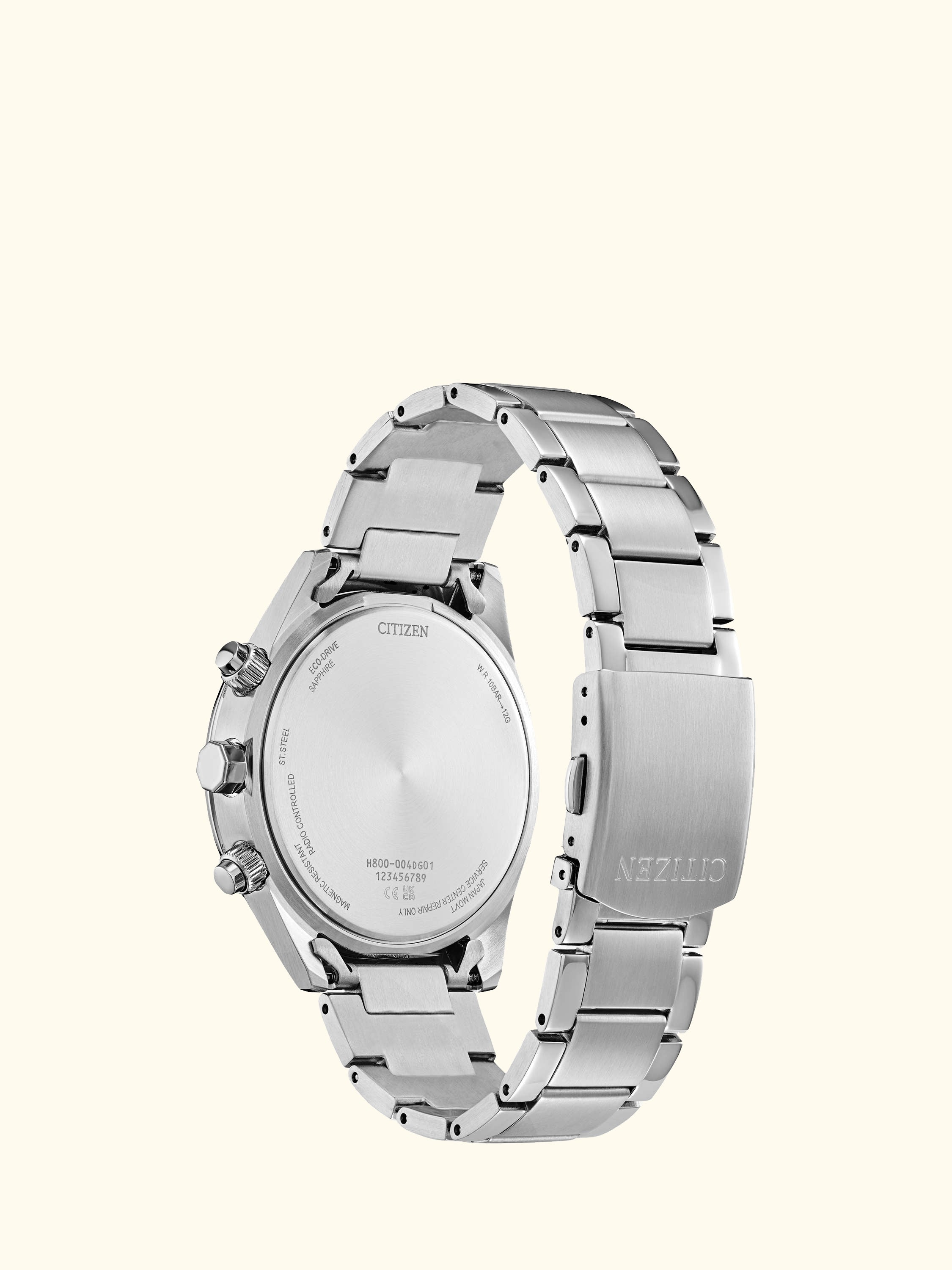 AT8260-51M Radio Control Men's Chronograph Bracelet Strap Watch, Blue/Silver