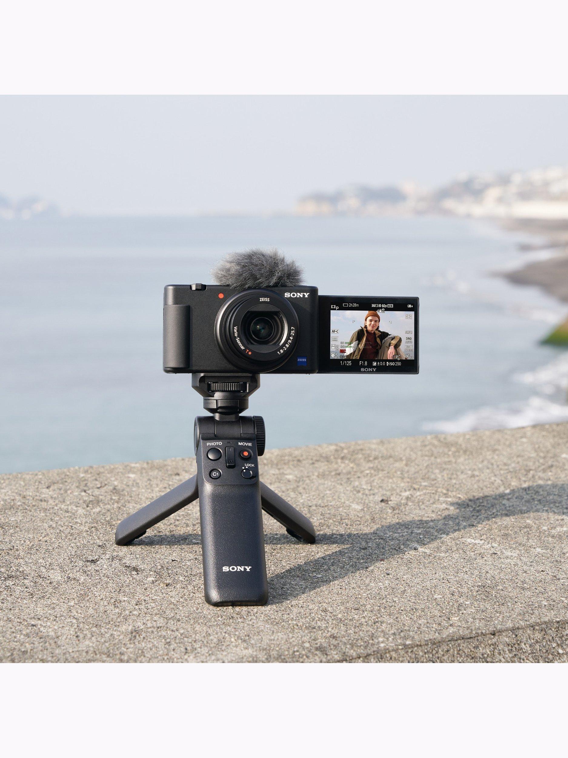 ZV-1 Compact Digital Camera with 24-70mm Lens, 2.7x Optical Zoom, 4K Ultra HD, 20.1MP, Wi-Fi, Bluetooth, 3” Vari-Angle Touch Screen, Black