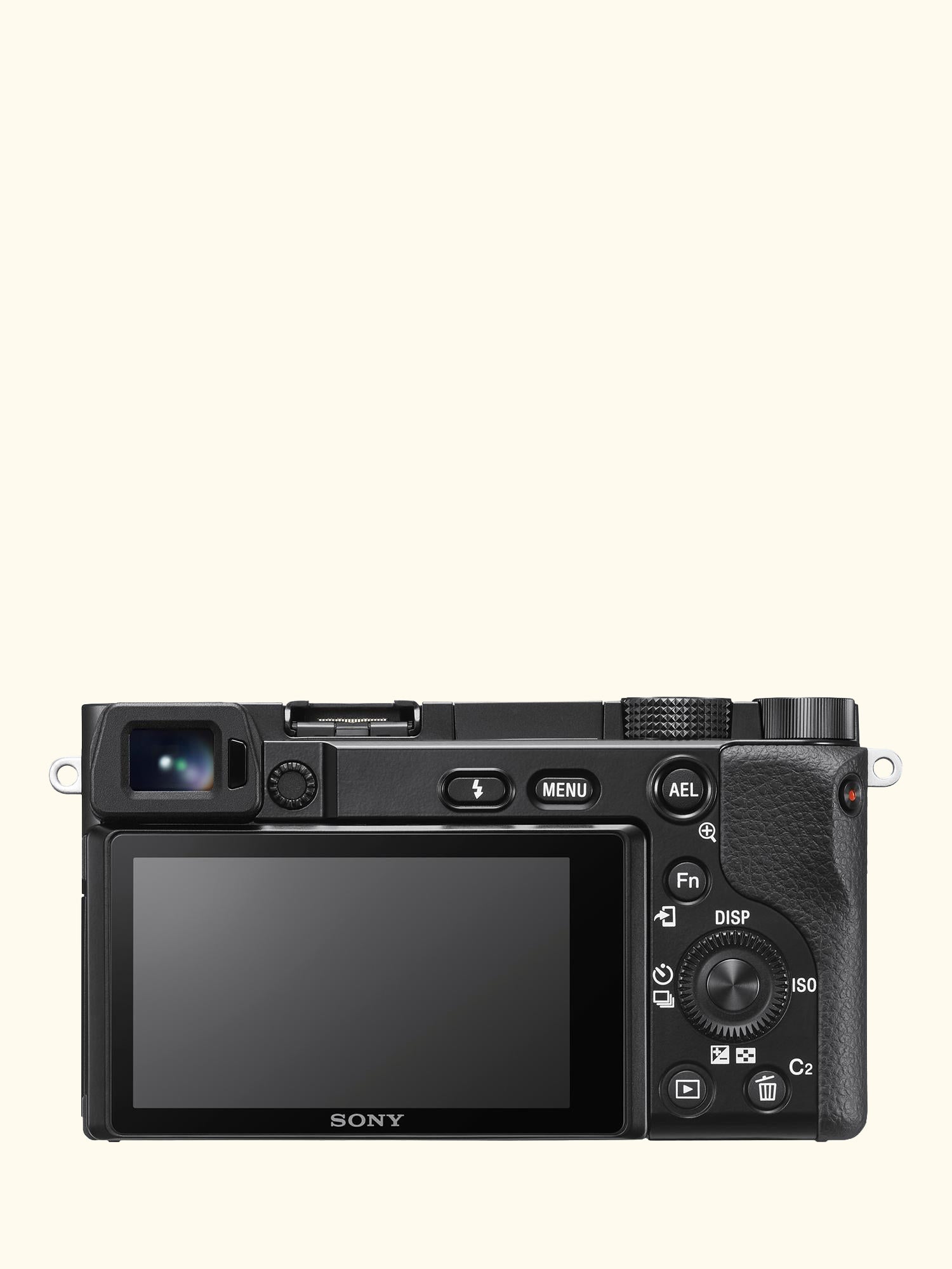 A6100 Compact System Camera with 16-50mm OSS II Lens & 55-210mm OSS Lens, 4K Ultra HD, 24.2MP, Wi-Fi, Bluetooth, NFC, EVF, 3" Tilting Touch Screen, Double Zoom Lens Kit, Black