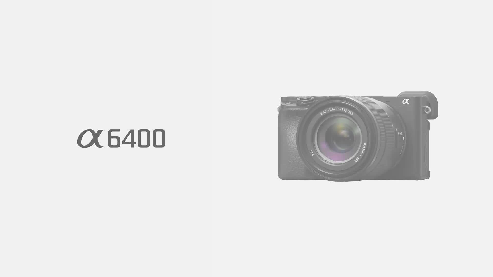 A6400 Compact System Camera with 16-50mm OSS II Power Zoom Lens, 4K Ultra HD, 24.2MP, 4D Focus, Wi-Fi, Bluetooth, NFC, OLED EVF, 3" Tilting Touch Screen, Black