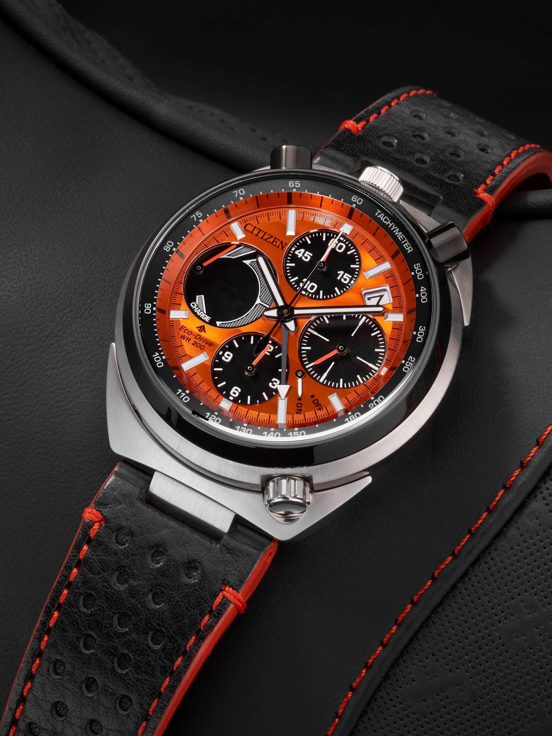 AV0074-05x Men's Limited Edition Promaster Bullhead Racing Chronograph Watch, Orange