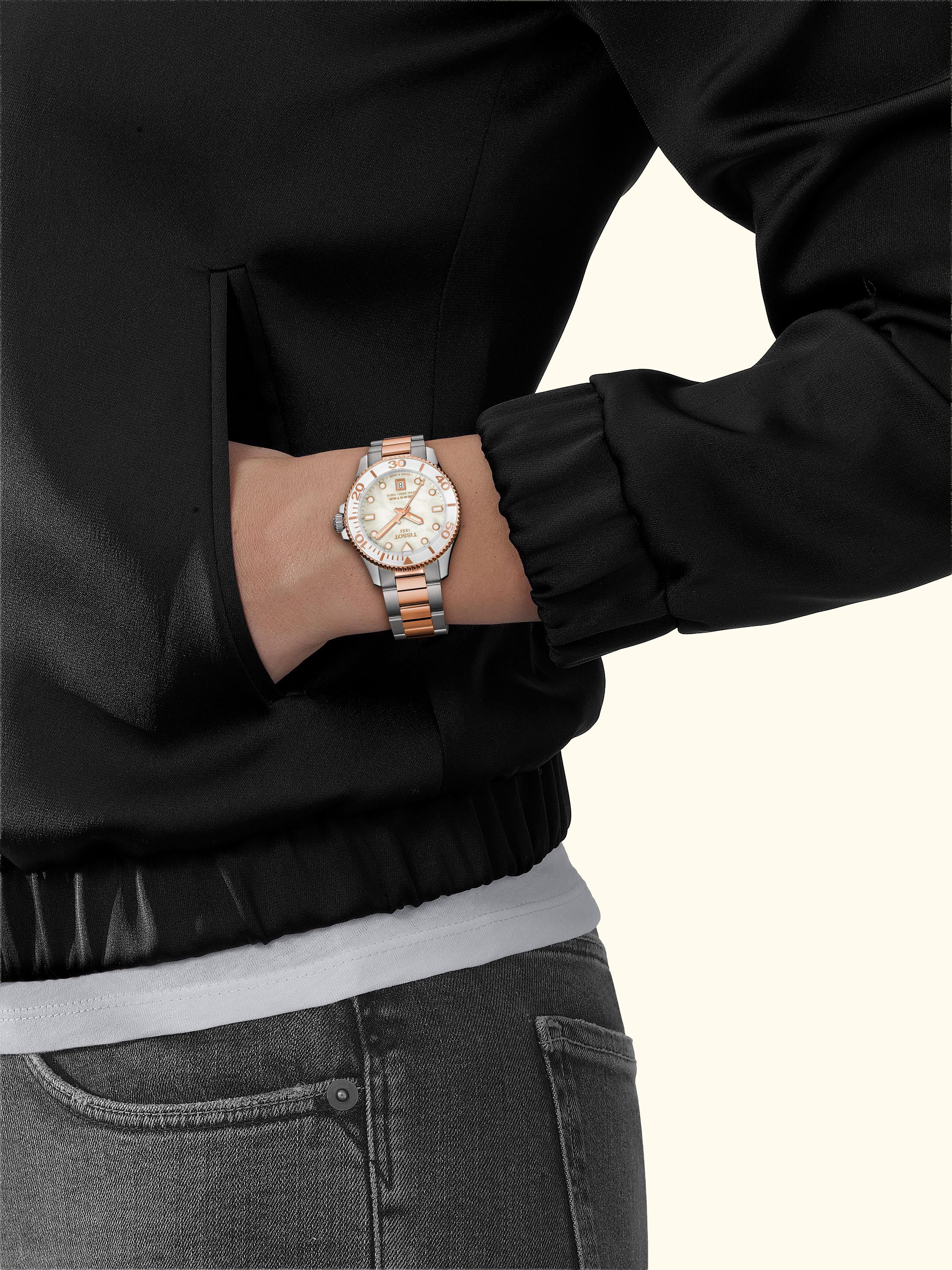 T1202102211100 Women's Seastar 1000 Quartz 36mm Bracelet Strap Watch