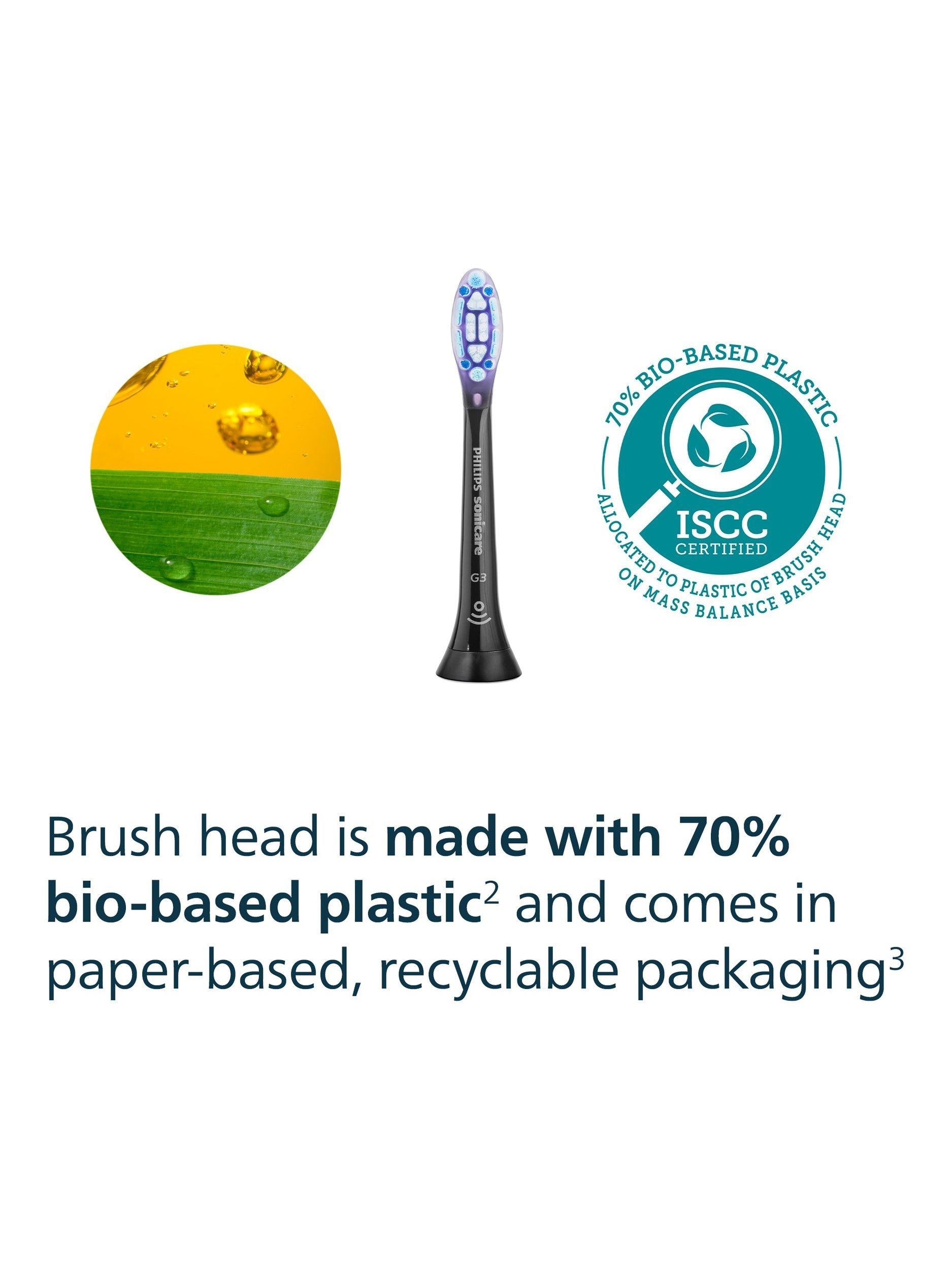 Sonicare HX9055/88 G3 Premium Gum Care Genuine Replacement Toothbrush Heads, Pack of 5, Black