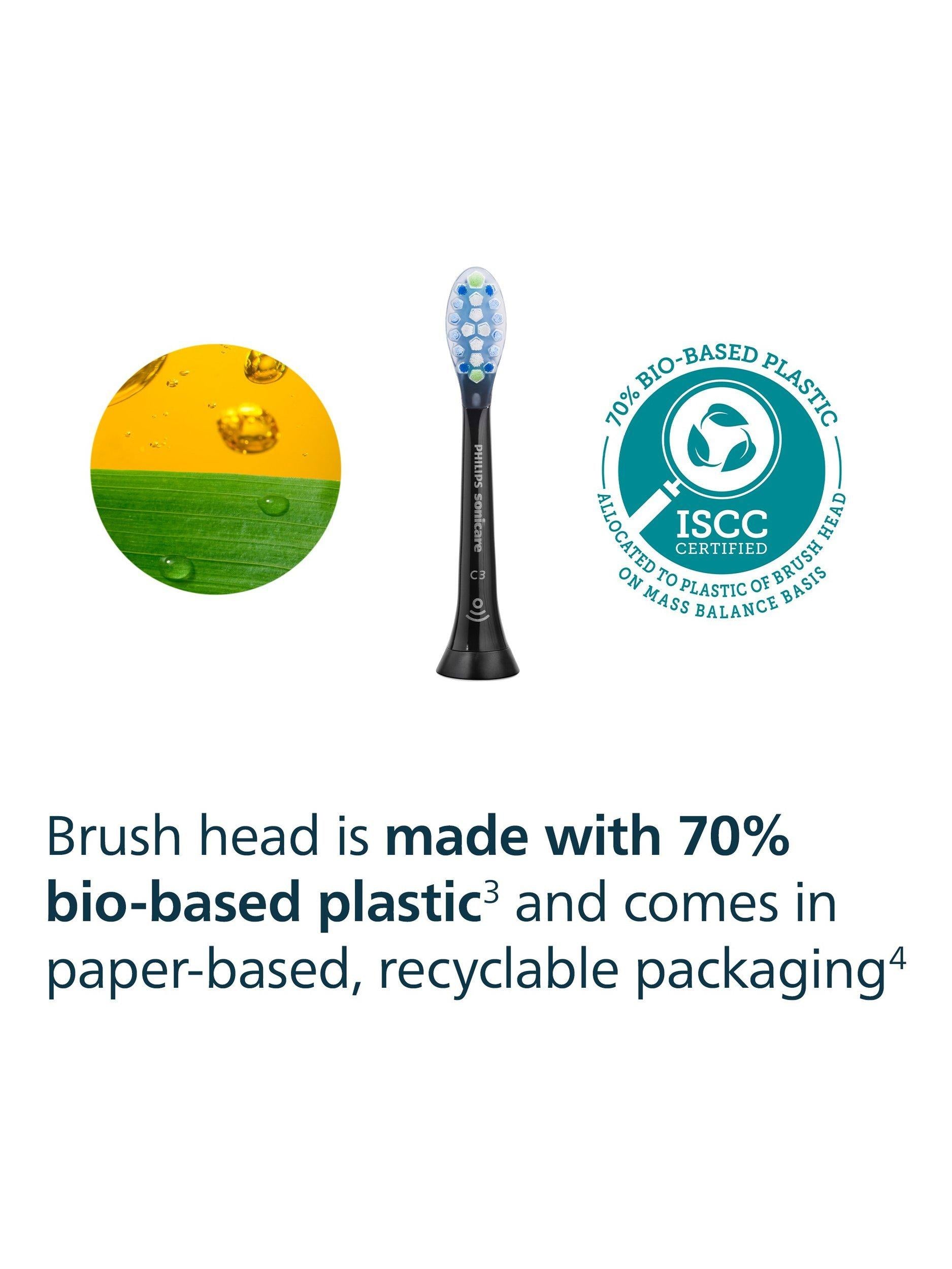 Sonicare HX9045/88 C3 Premium Plaque Defence Replacement Toothbrush Heads, Pack of 5, Black