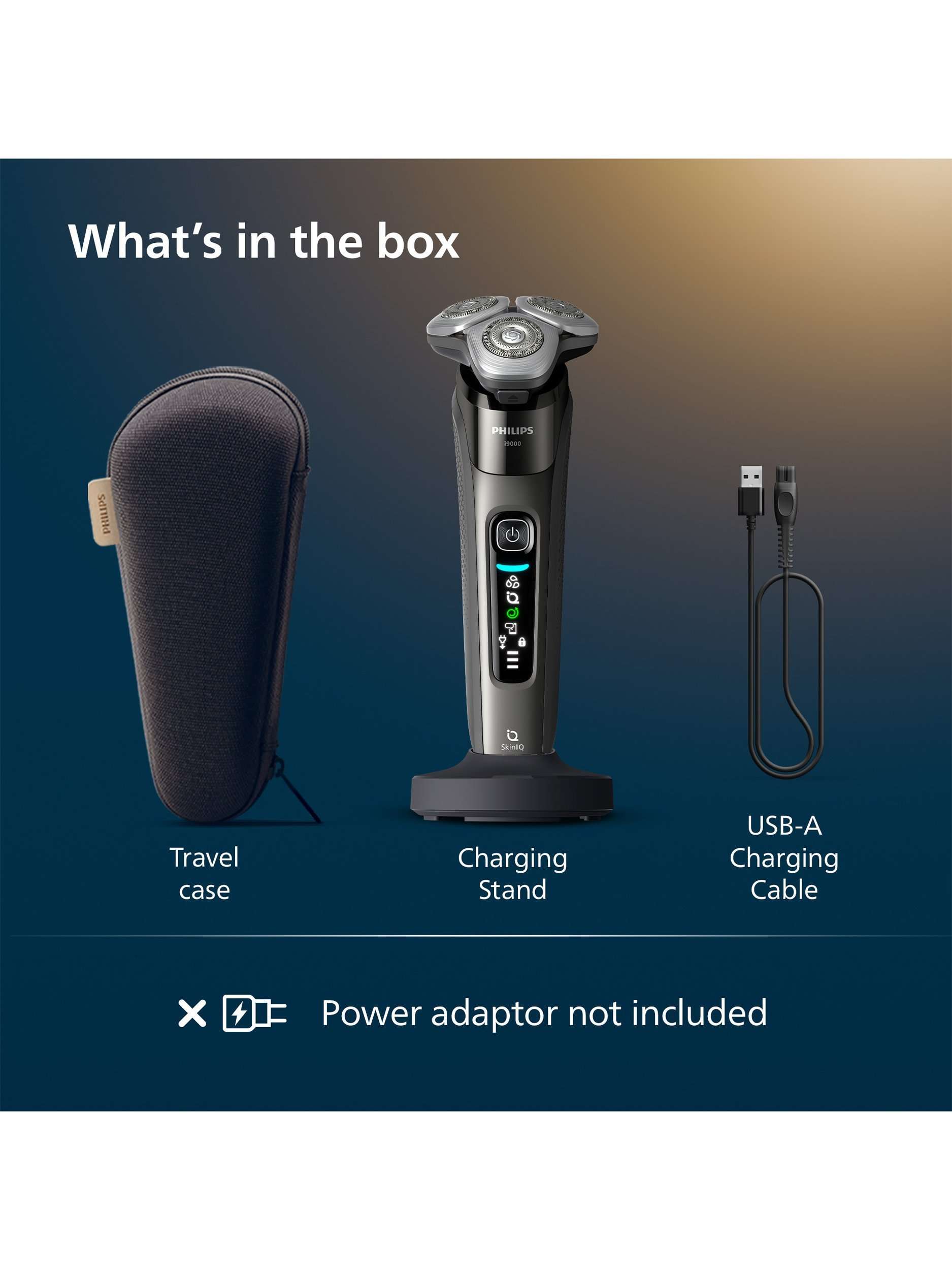 X9002/10 i9000 Wet & Dry Electric Shaver, Dark Slate