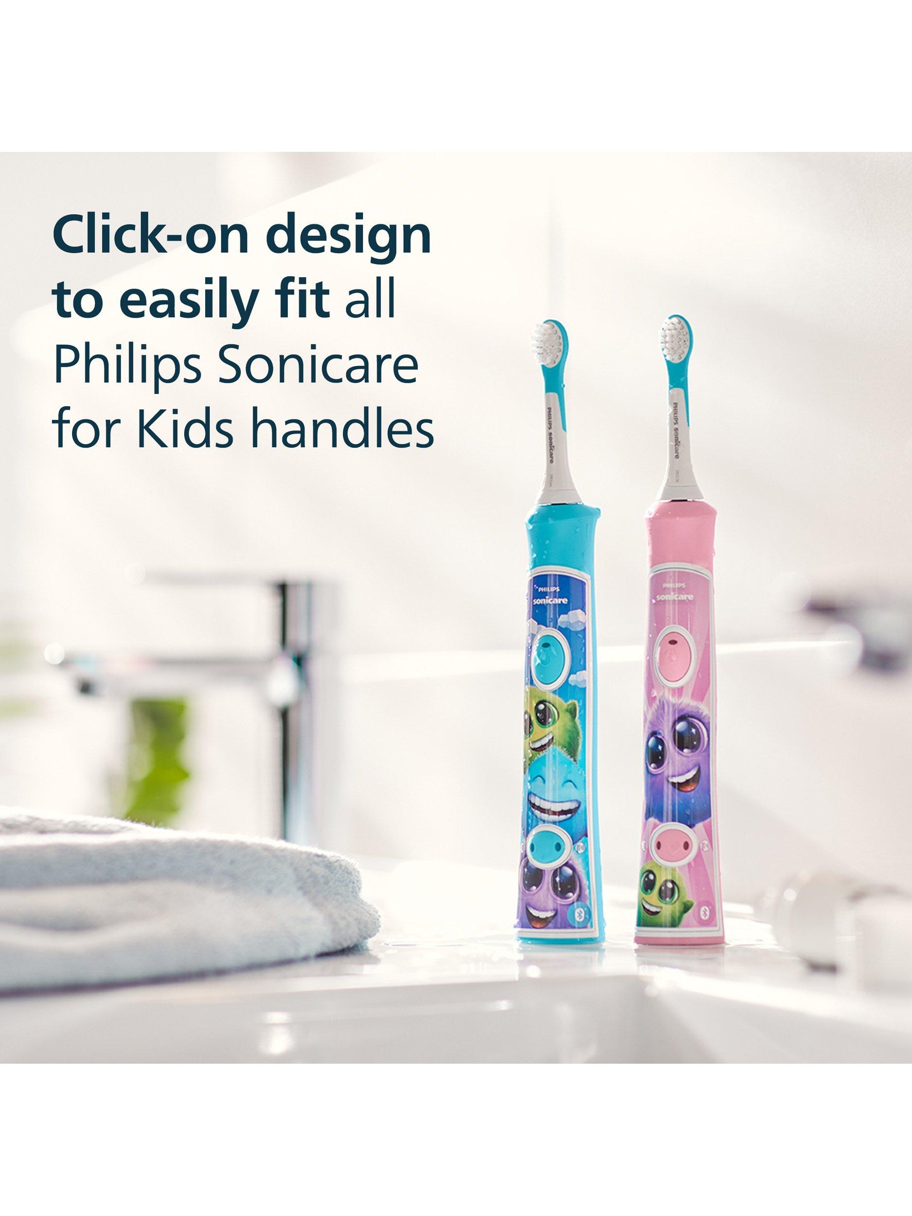 Sonicare for Kids Compact Replacement Toothbrush Heads, Pack of 4, Blue