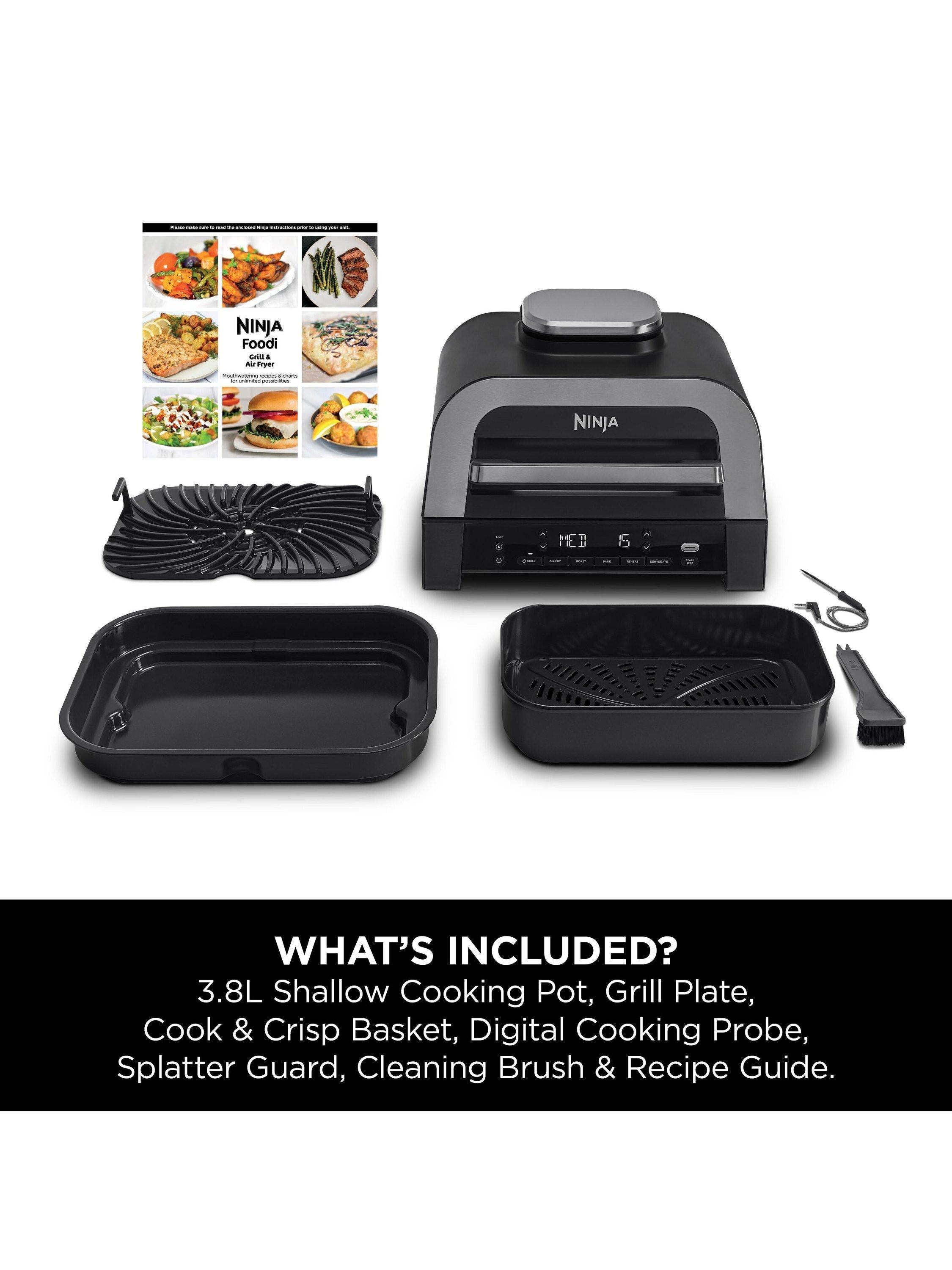 DG551UK 6-in-1 MAX Grill & Air Fryer, Grey/Silver